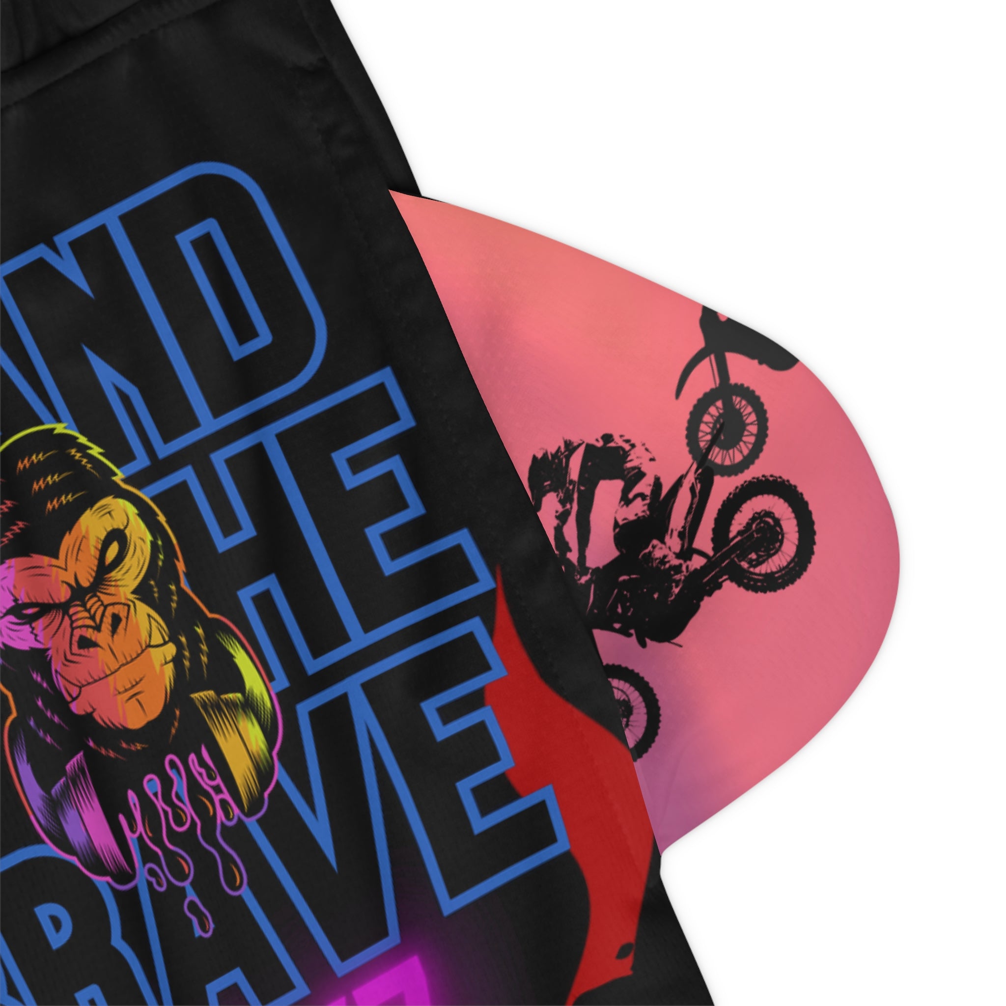 Brand Of The Brave Fire Flame Kindle Black 1.0  - Basketball Rib Shorts (AOP)