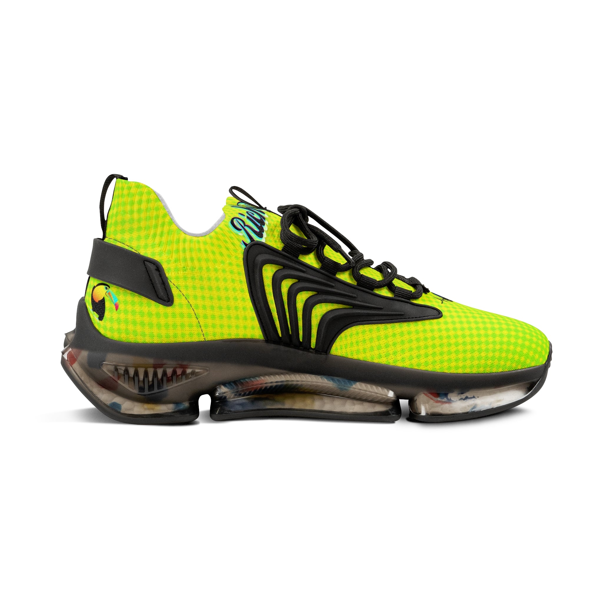 RV5 Pulse Tropical Lime Green Glow - Men's Mesh Sneakers Black