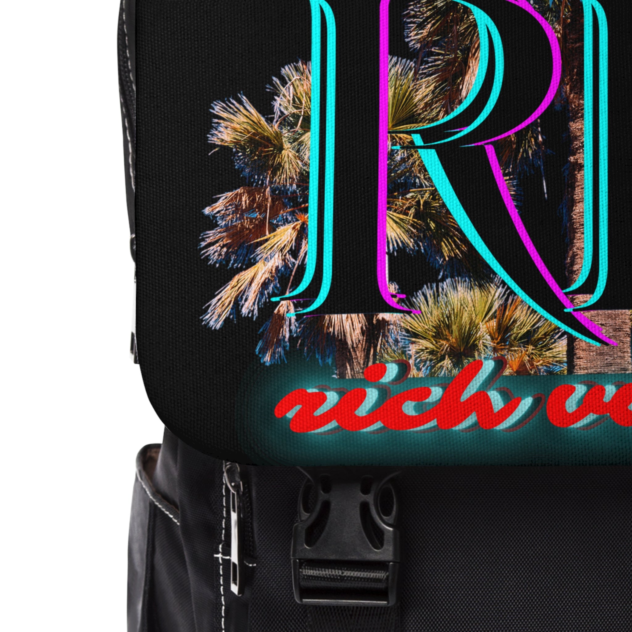 Rich Vibes Authentic V5 RR Tropical Palms  - Unisex Casual Shoulder Backpack