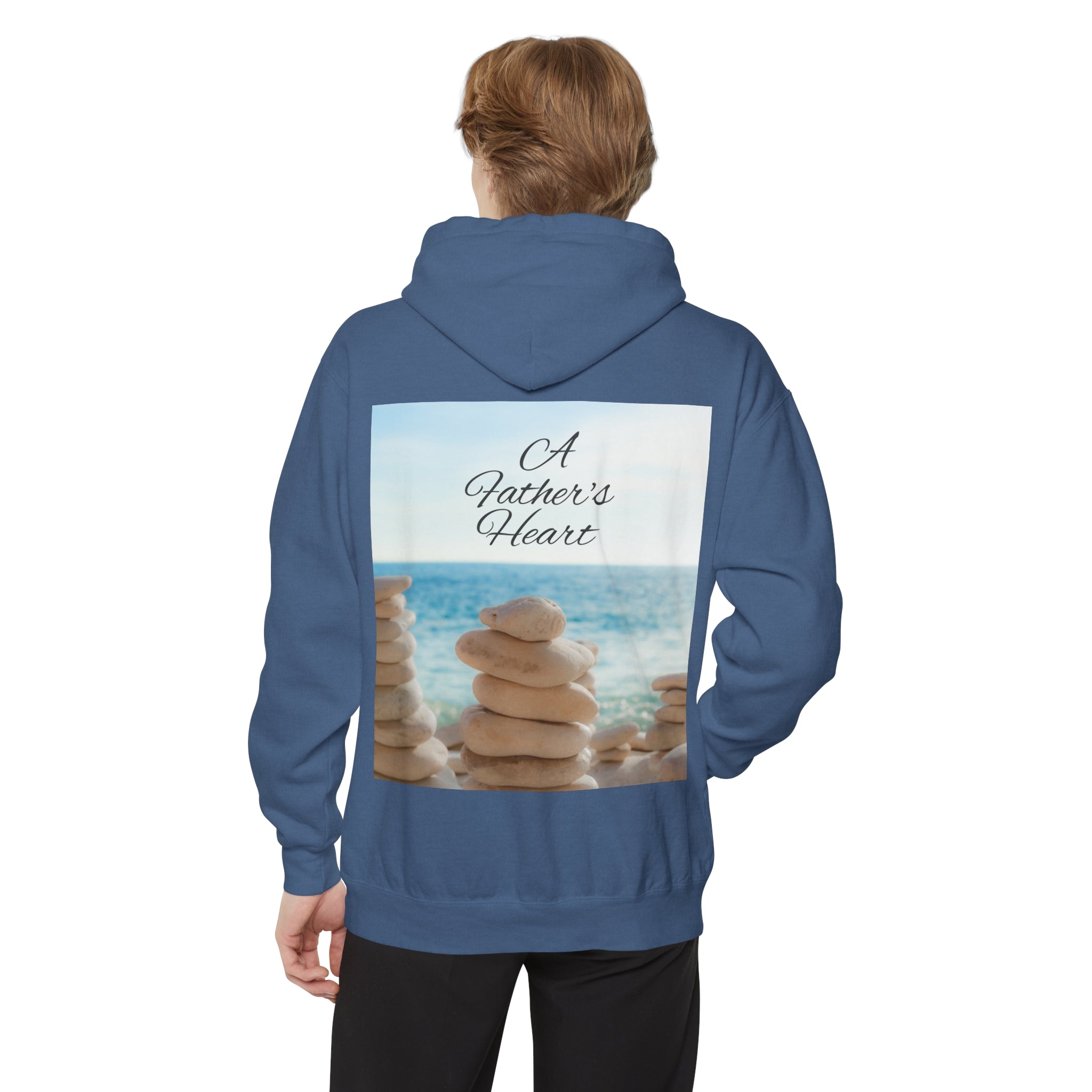A Father's Heart Father's Day Denim - Garment-Dyed Hoodie