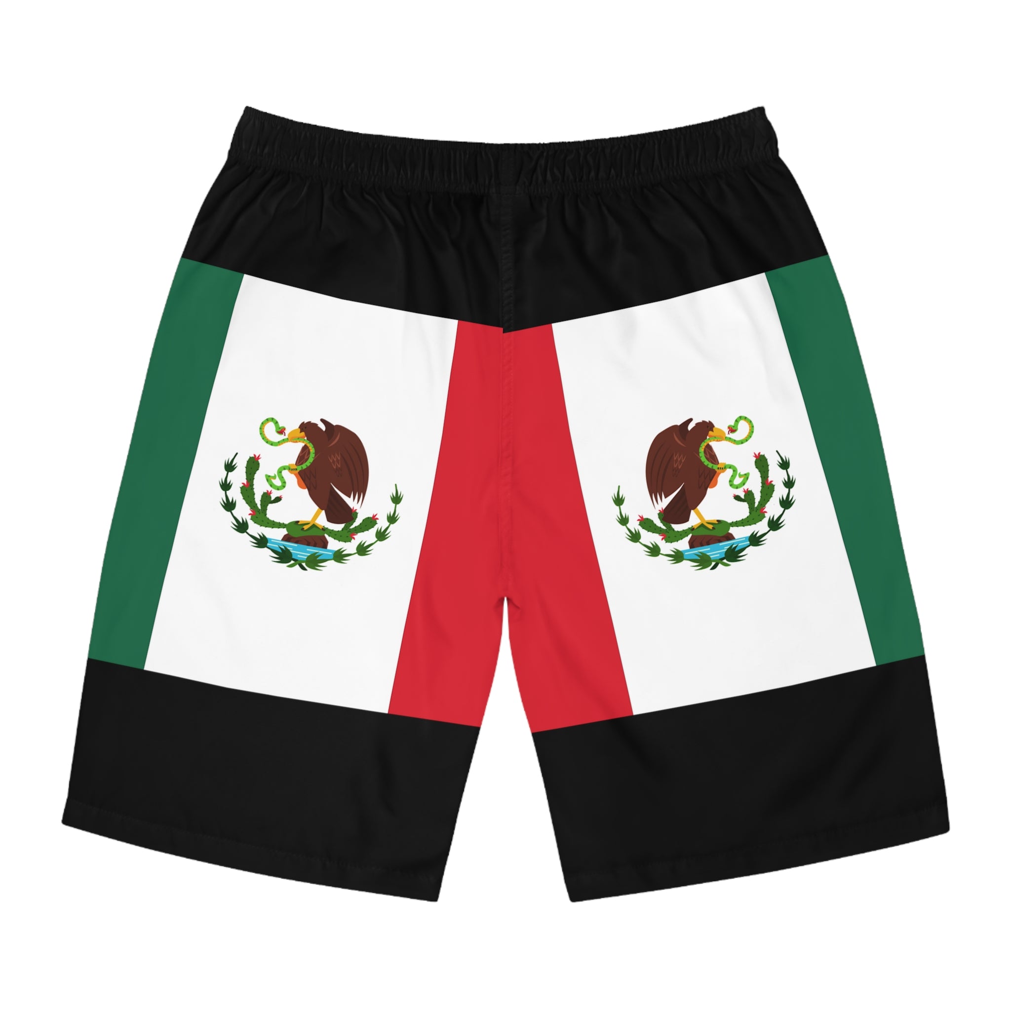 Rich Vibes RR Volt Mexican Flag Tiger Shield 3.5 - Men's Board Shorts (AOP)