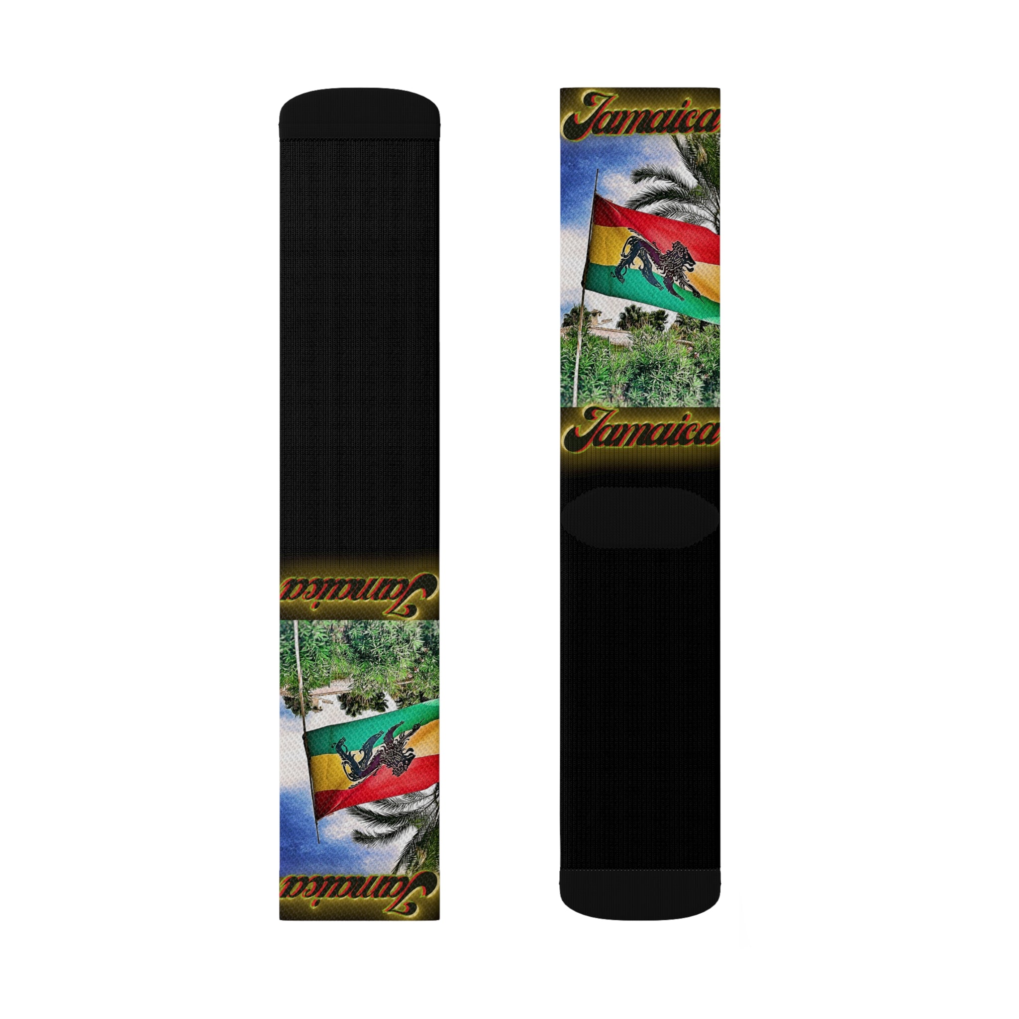 Lion Of Judah Jamaica Flag Sublimation Socks