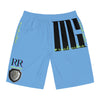 Rich Vibes Volt MG Tiger Shield Light Blue - Men's Board Shorts (AOP)