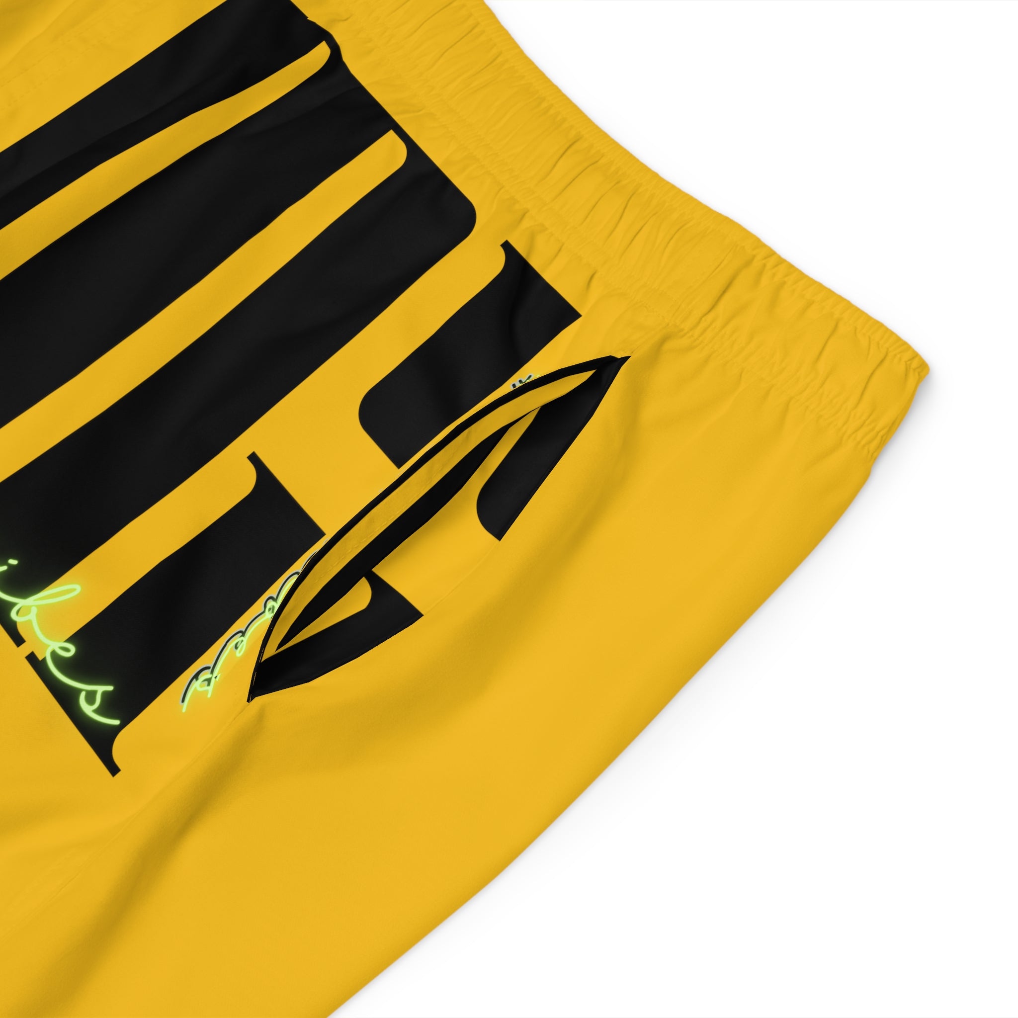 Rich Vibes Volt MG Tiger Shield Yellow - Men's Board Shorts (AOP)