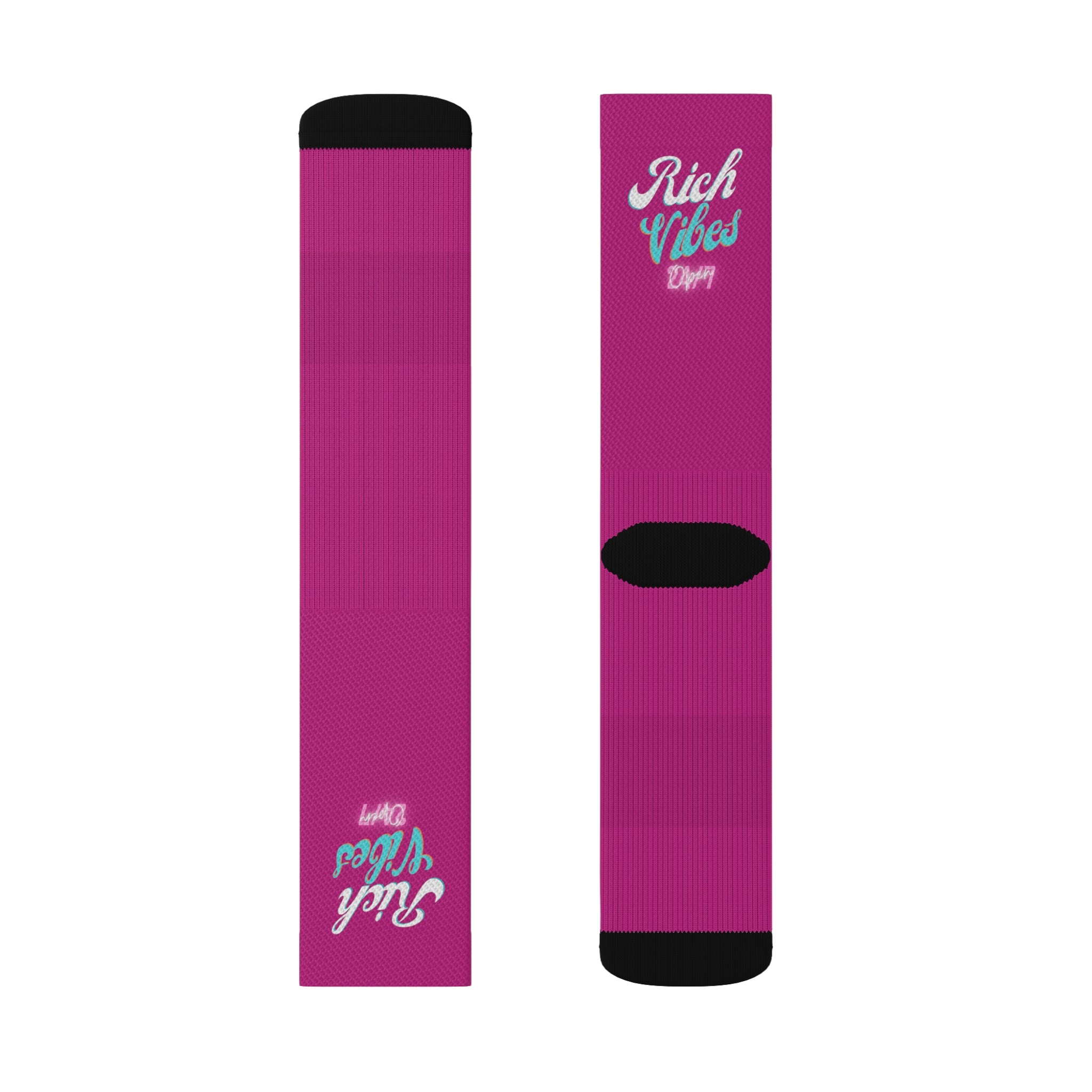 Rich Vibes Miami Colorway Pink - Sublimation Socks