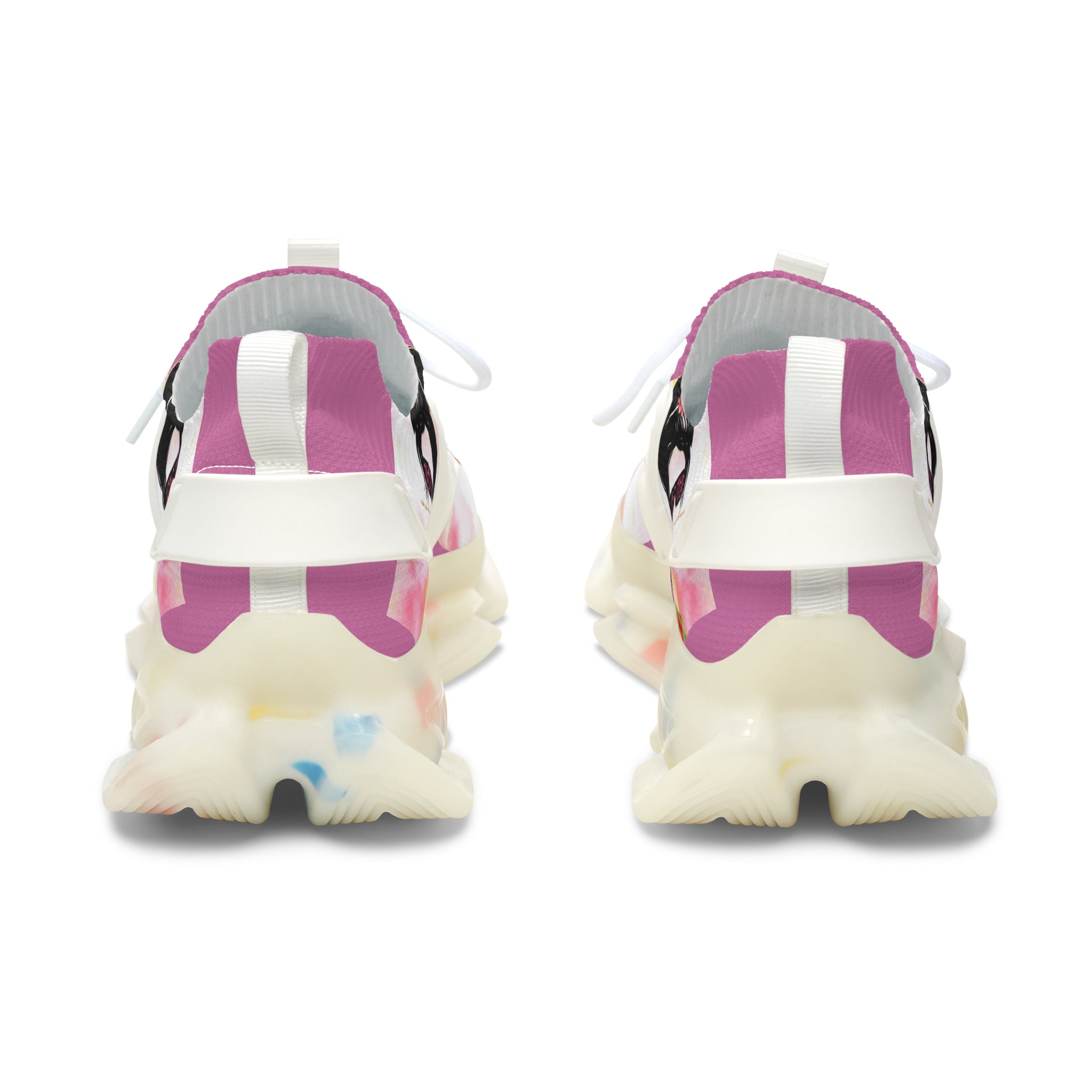 Vineyard Vibes Pink Water Color - Women's Mesh Sneakers