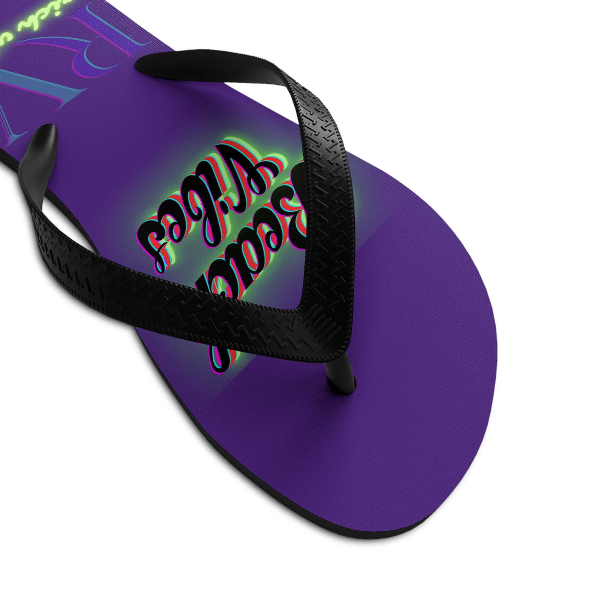 Rich Vibes RV Neon Beach Vibes - Unisex Flip-Flops - M