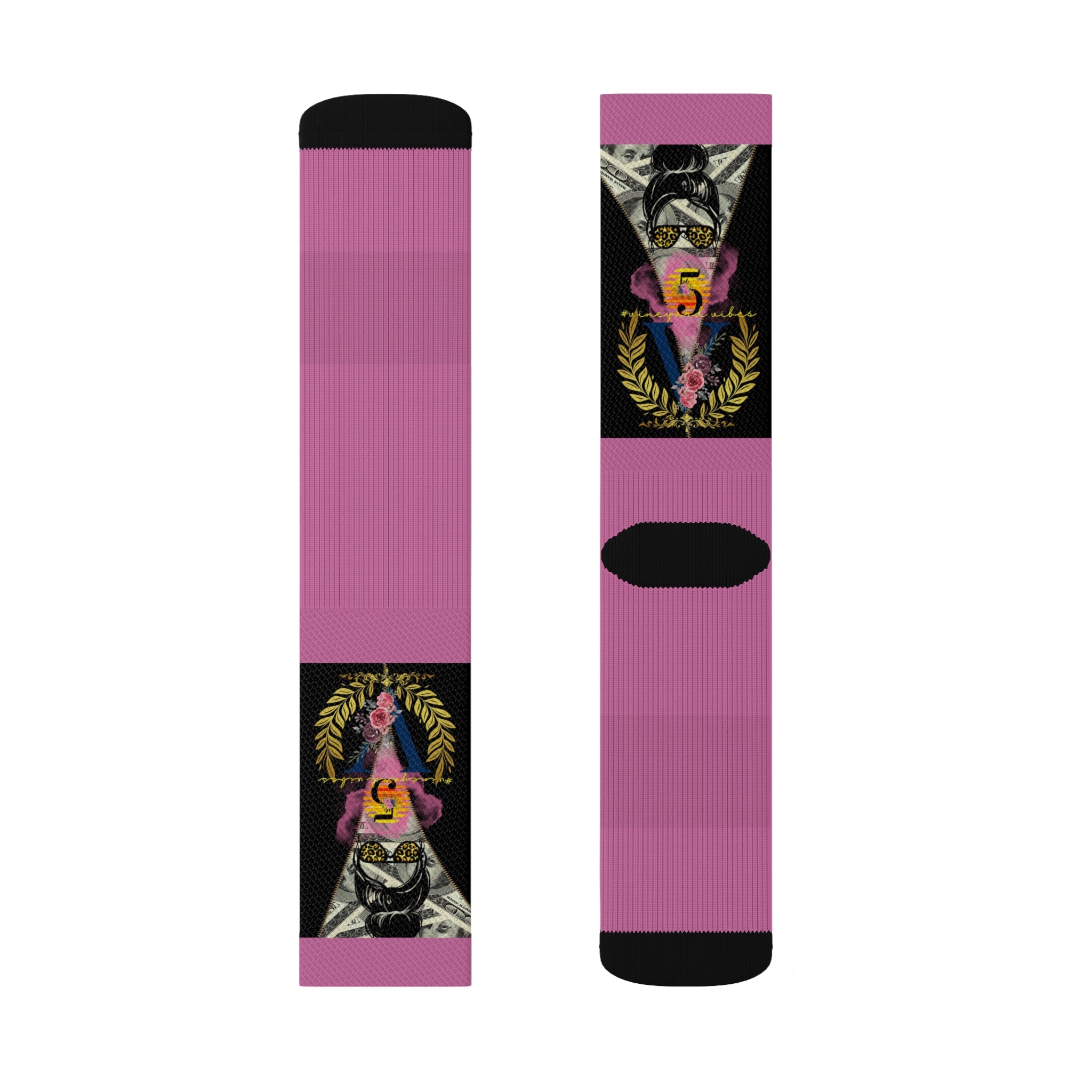 Vineyard Vibes V5 Vibes Colab Light Pink - Sublimation Socks