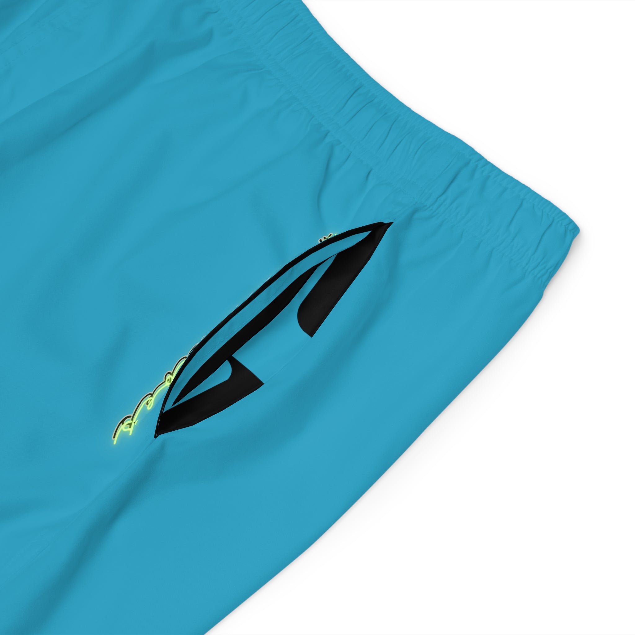 Rich Vibes Brand Of The Brave Volt MG Tiger Shield Turquoise - Men's Board Shorts (AOP)