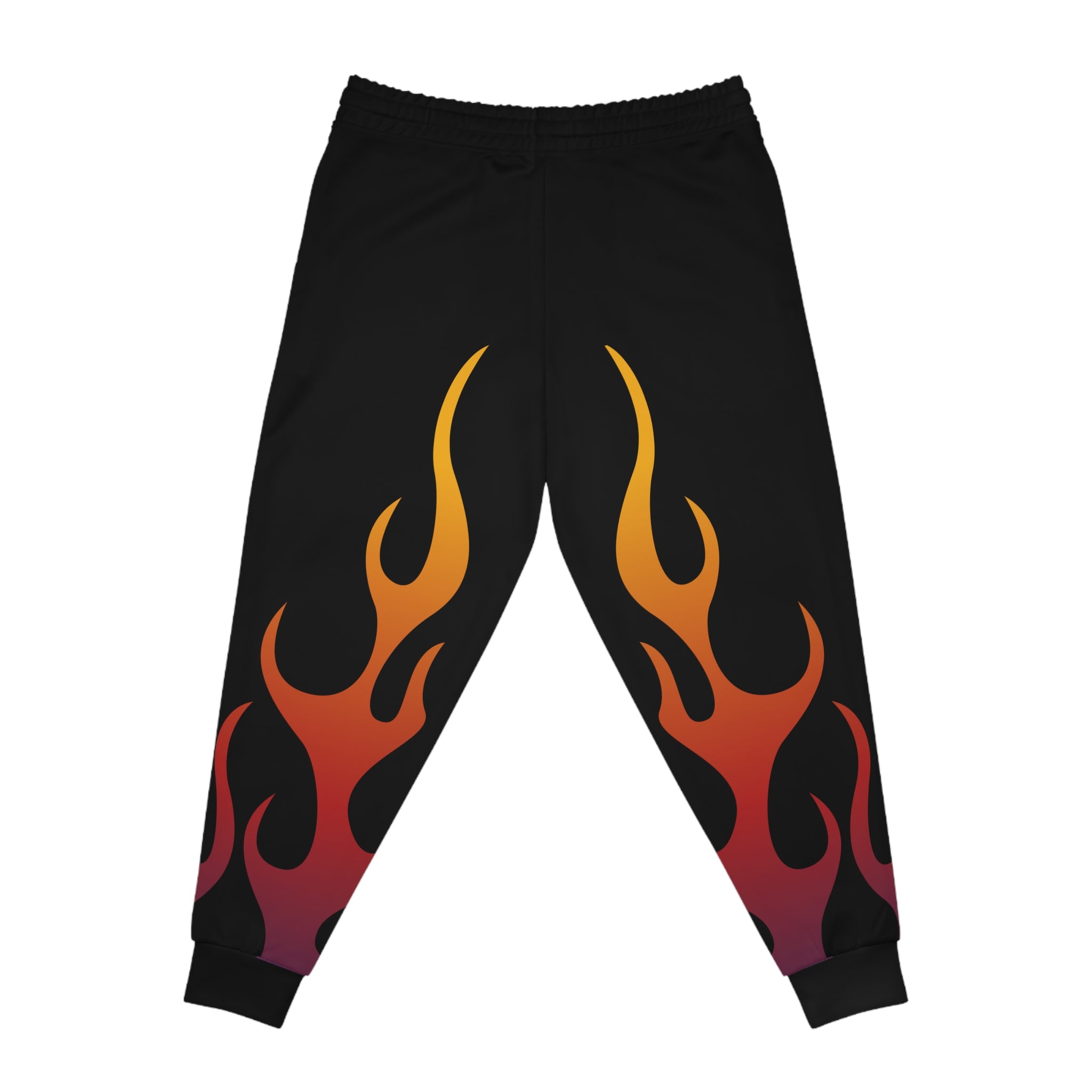Rich Vibes Gothic Black Bird Flames City Skyline - Athletic Joggers (AOP) Black