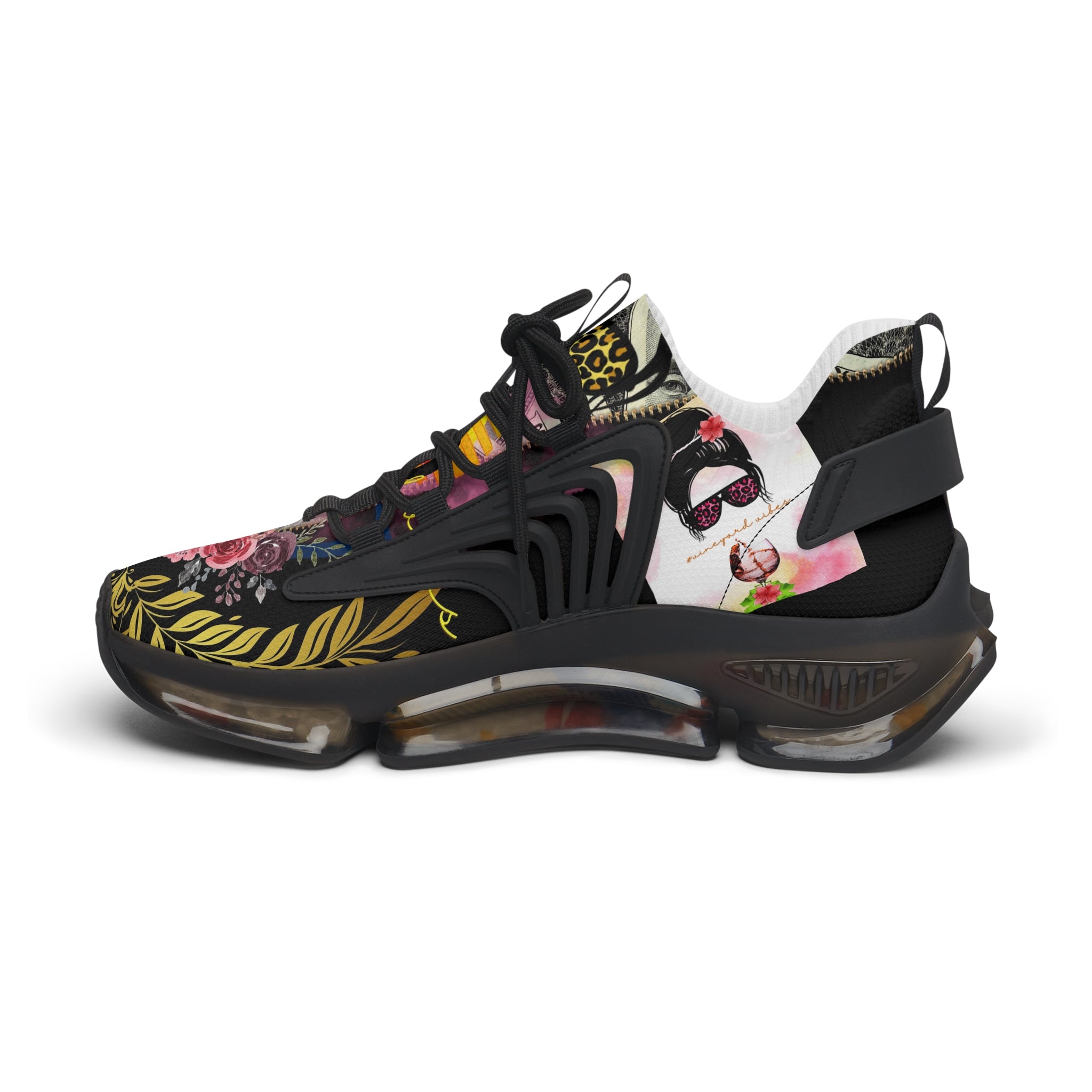 Rich V5/Vineyard Vibes Imperial Black&Pink - Women's Mesh Sneakers