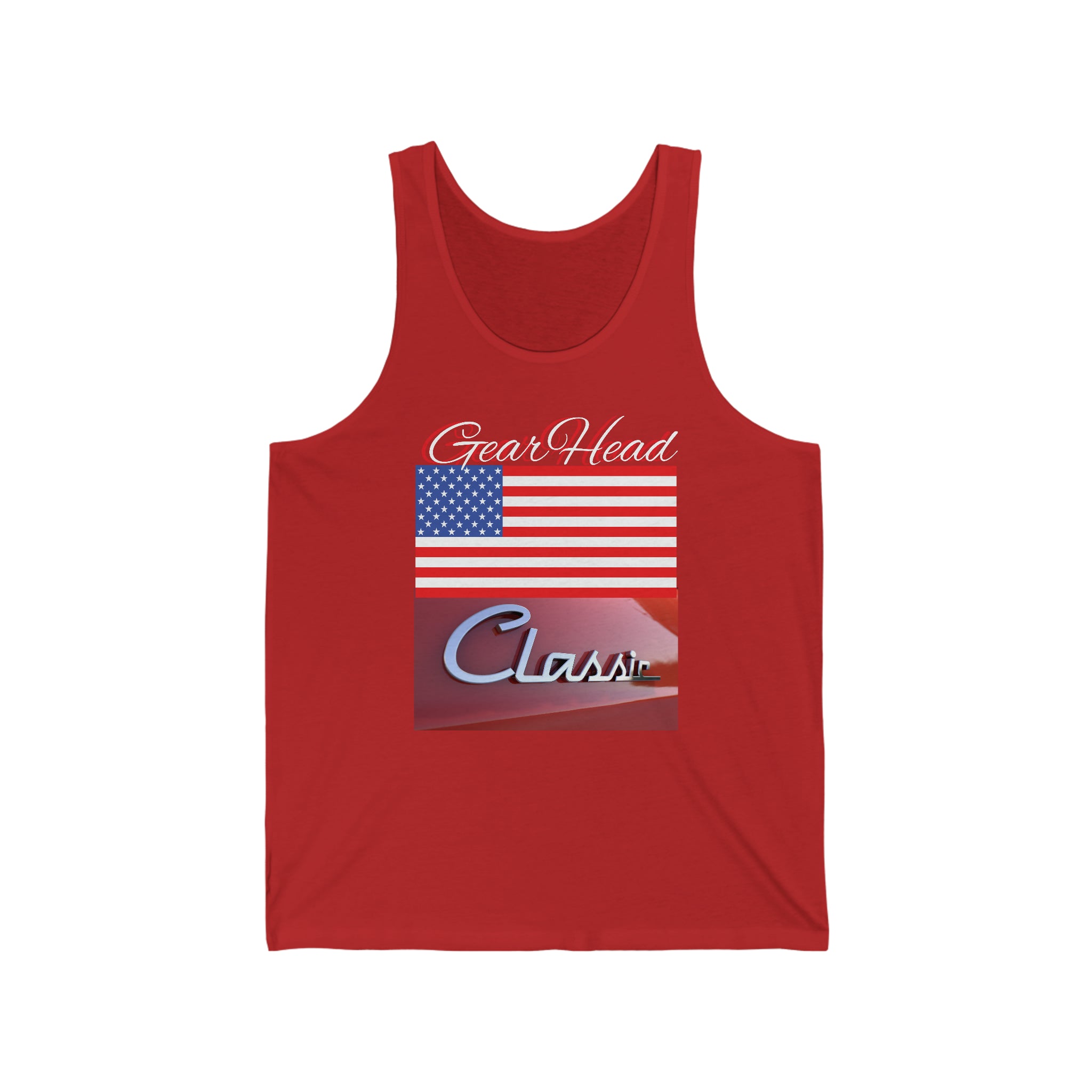 Rich Vibes Gear Head American Red Classic 1.0 - Unisex Jersey Tank