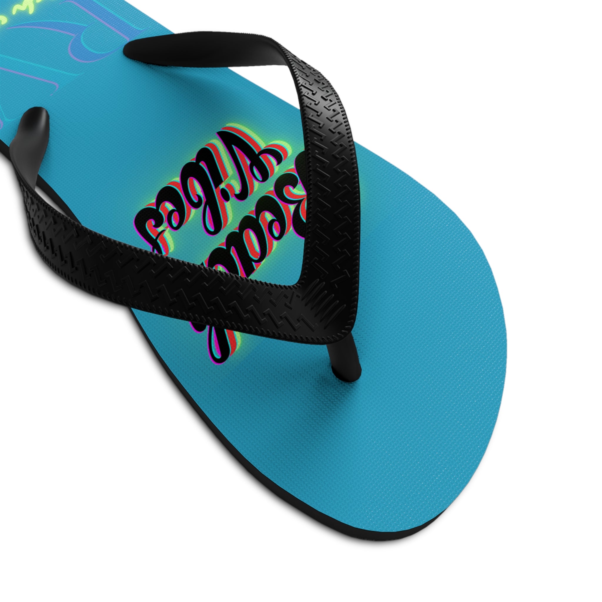 Rich Vibes RV Neon Beach Vibes - Unisex Flip-Flops - S