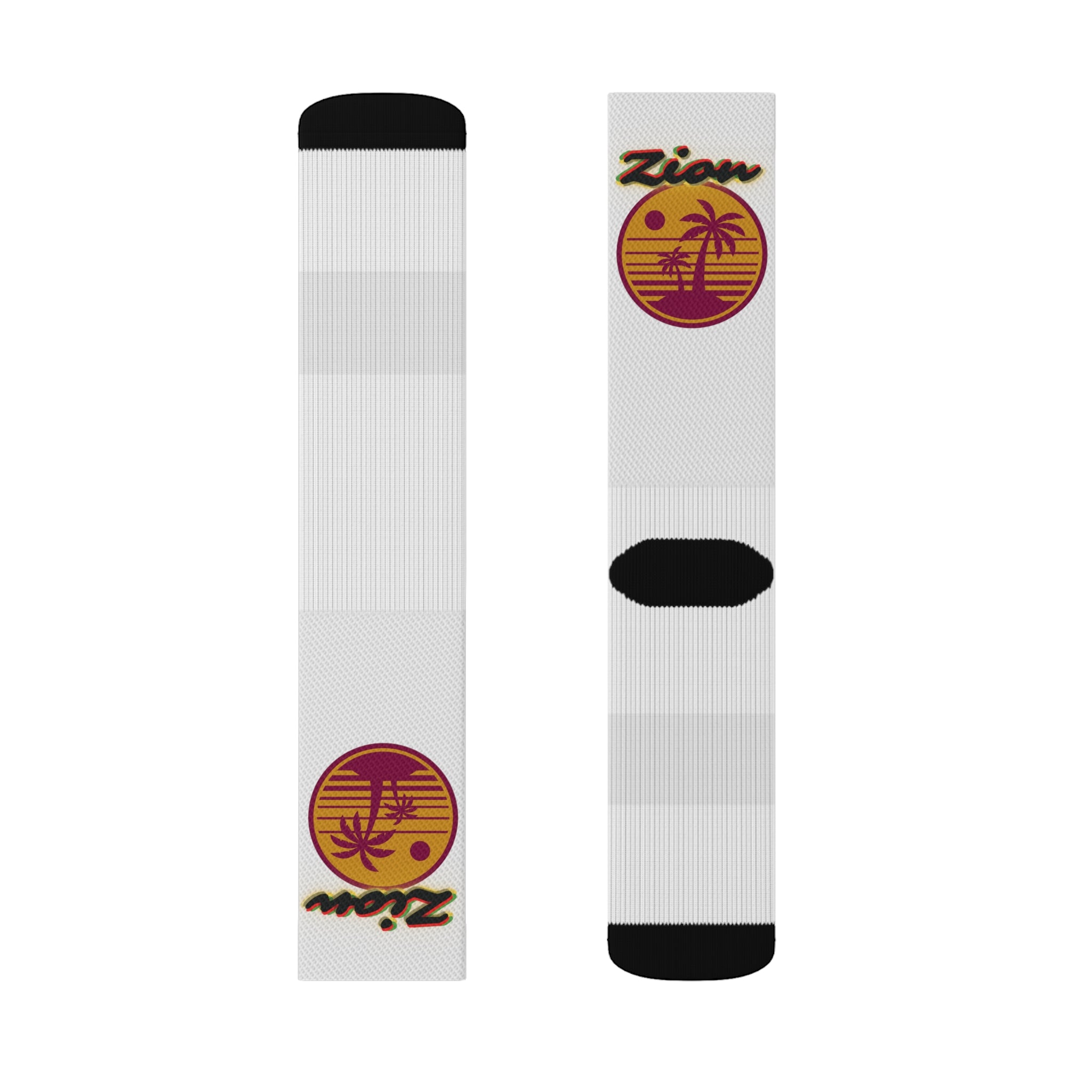 Zion Sunset White - Sublimation Socks