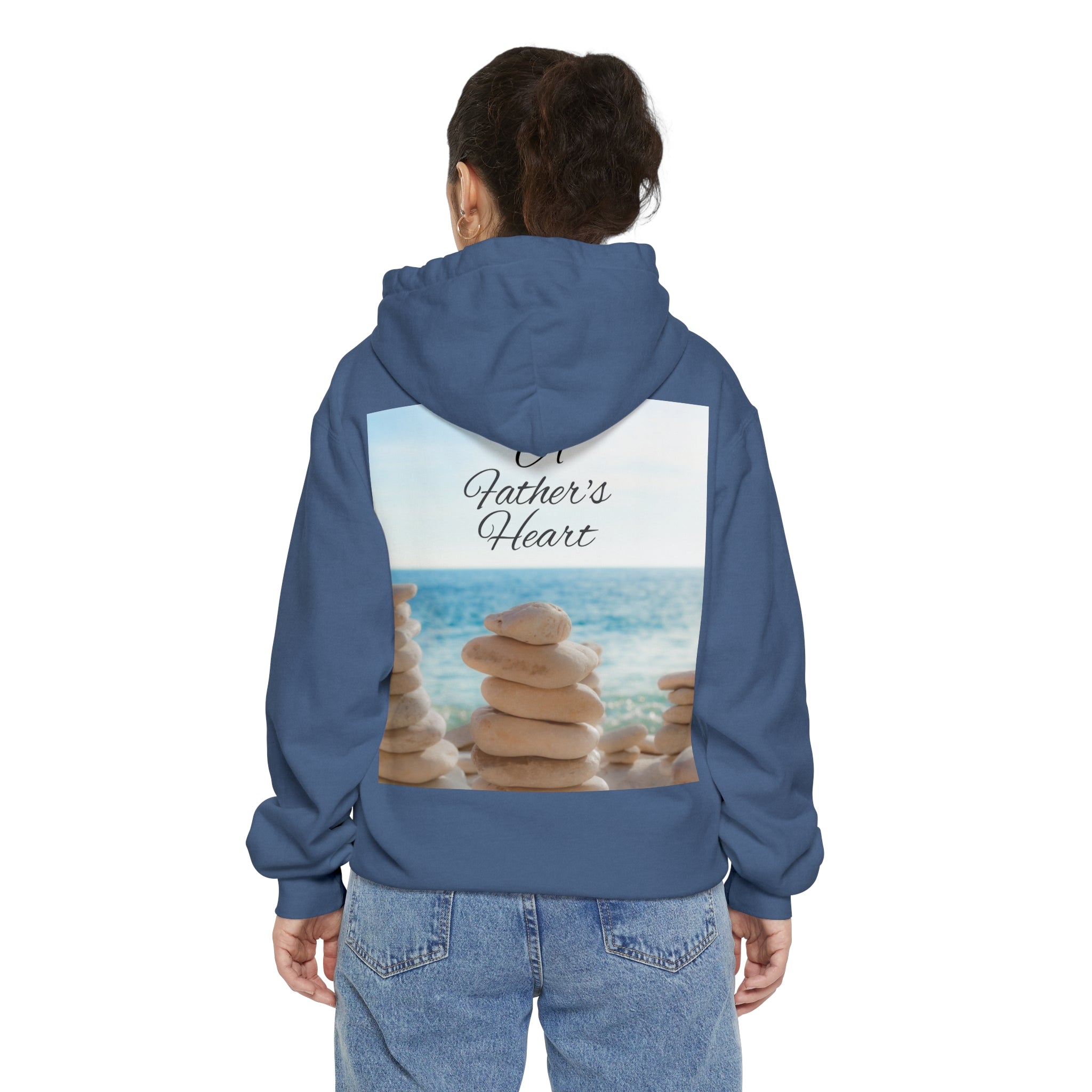 A Father's Heart Father's Day Denim - Garment-Dyed Hoodie