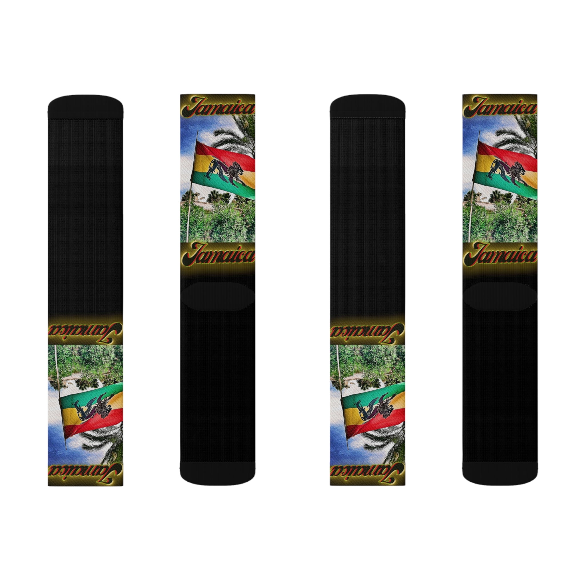 Lion Of Judah Jamaica Flag Sublimation Socks