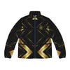 Rich Vibes Brand Of The Brave Golden Stripe Biker - Men's Puffer Jacket (AOP)