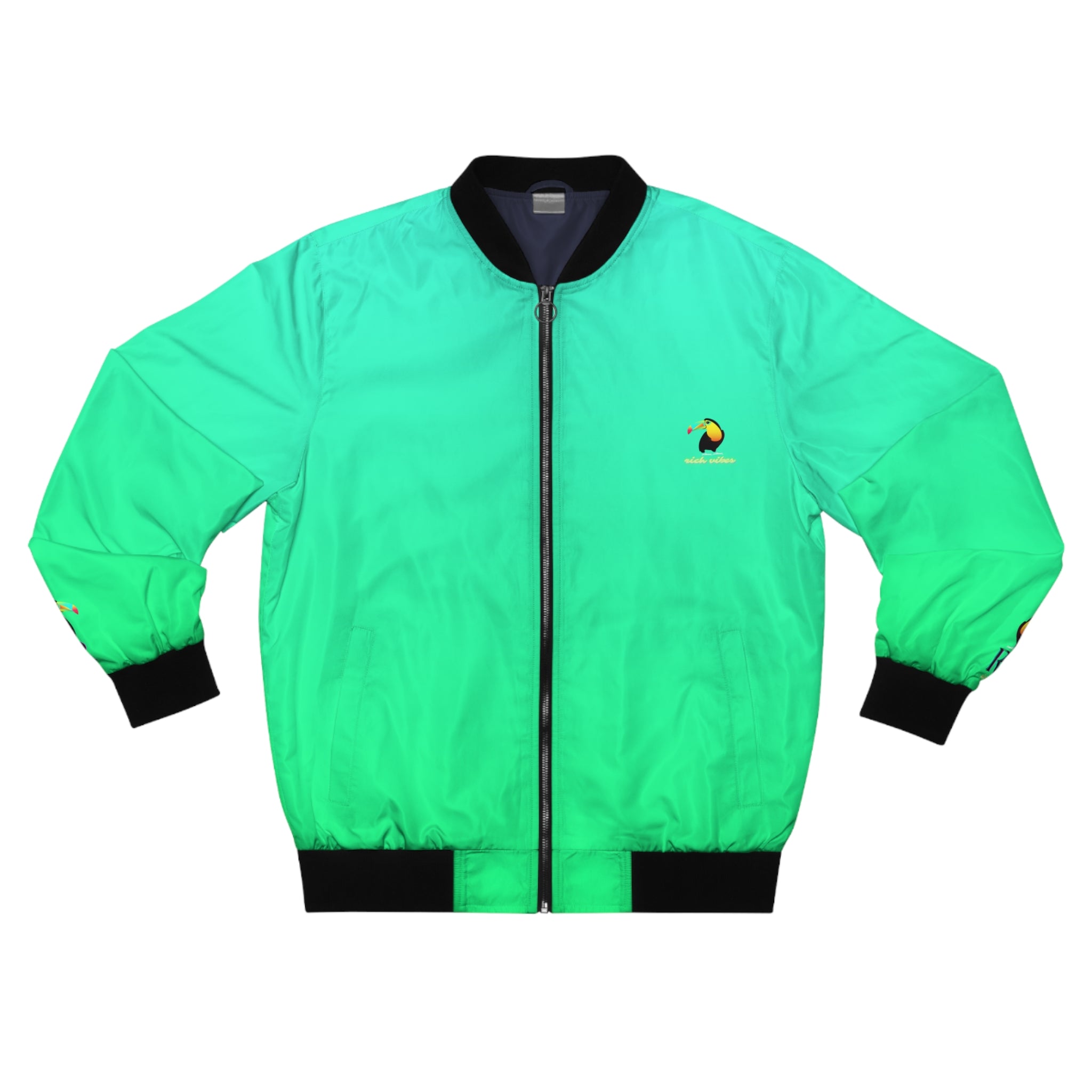 Rich Vibes Volt RR Neon Green Tropical Jungle Tiger - Men's Bomber Jacket (AOP)