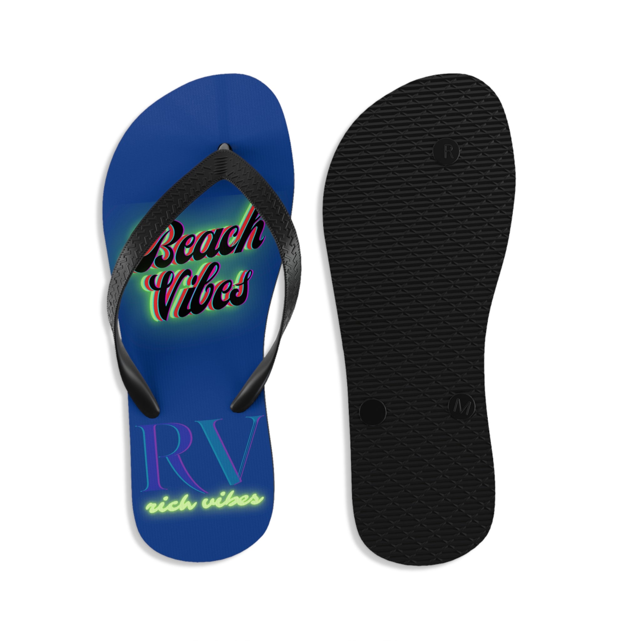 Rich Vibes RV Neon Beach Vibes - Unisex Flip-Flops - M