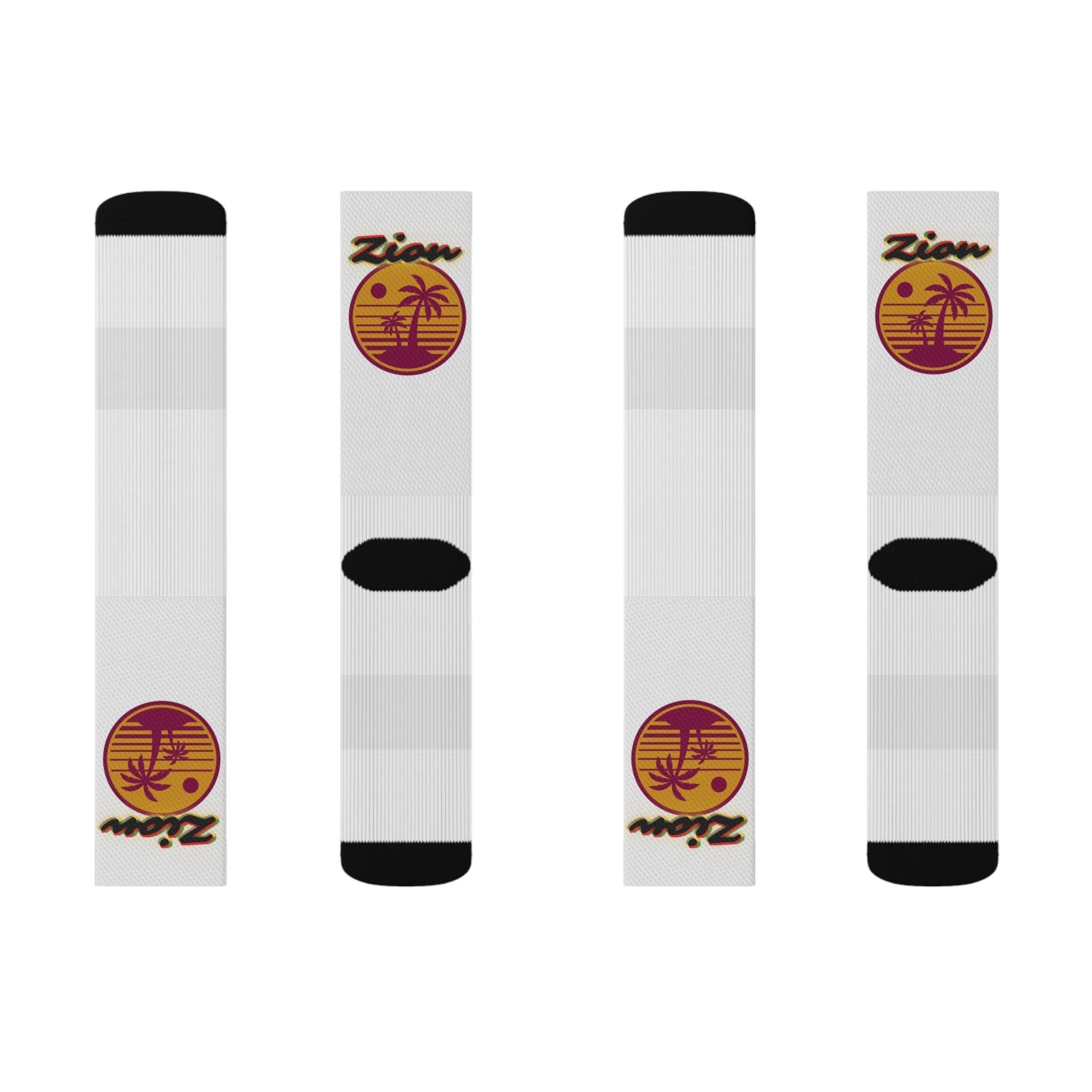 Zion Sunset White - Sublimation Socks