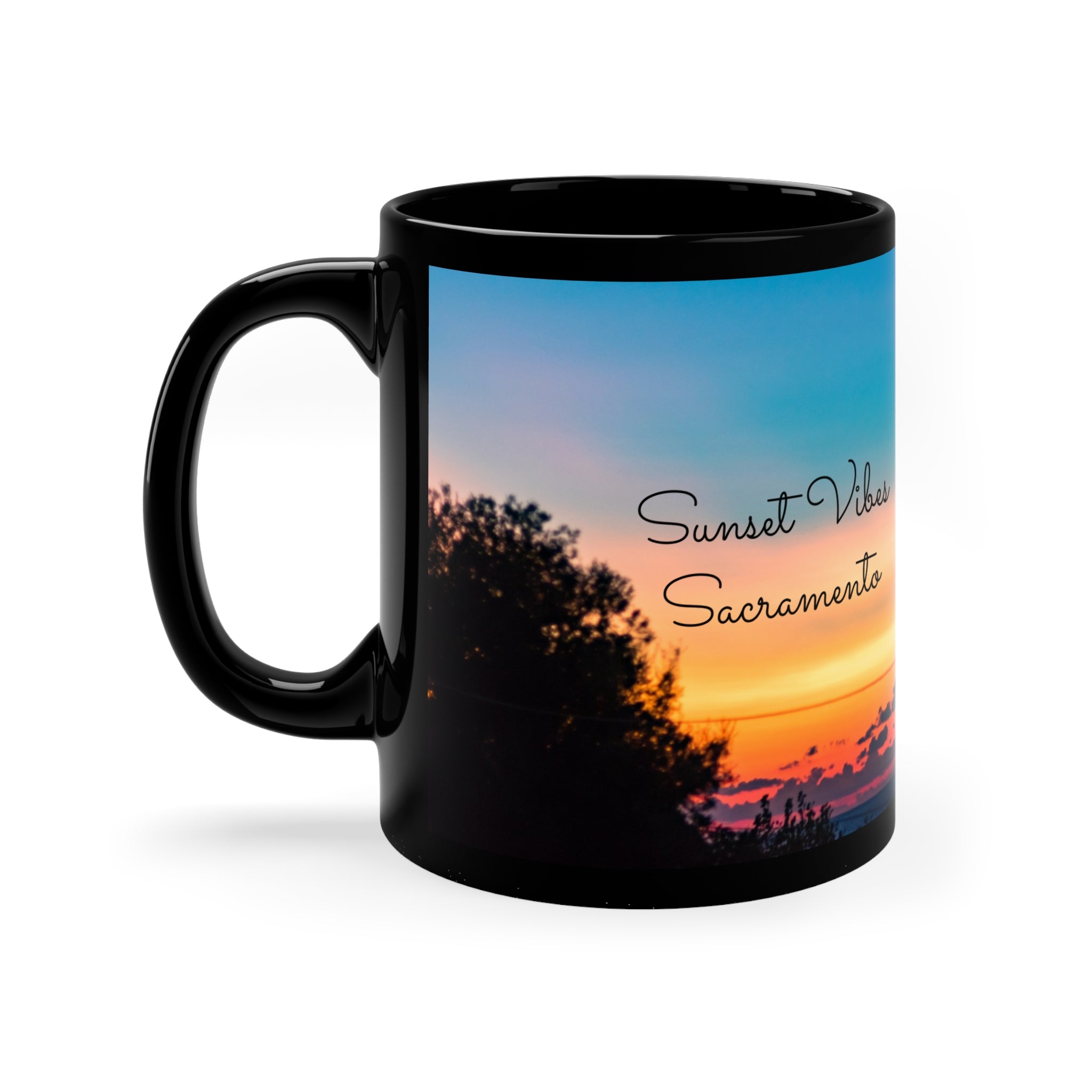 Sacramento Sunset Vibes - 11oz Black Mug