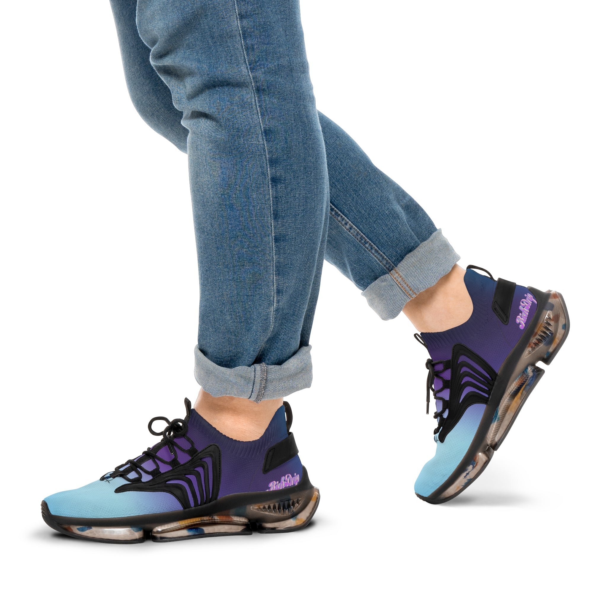 RV5 Pulse Purple Blue Skies - Men's Mesh Sneakers