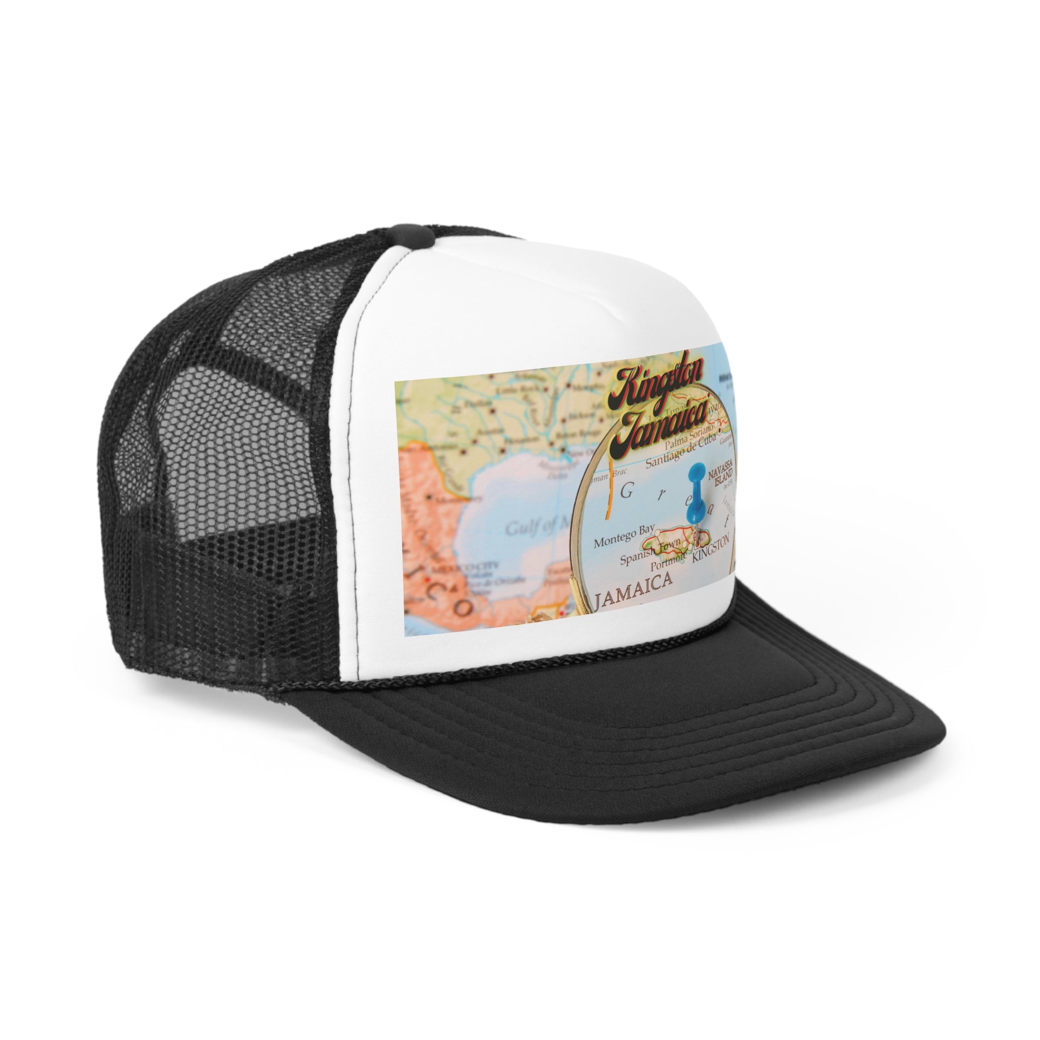 Rich Vibes Map Of Jamaica Kingston Print Colorway - Trucker Hat