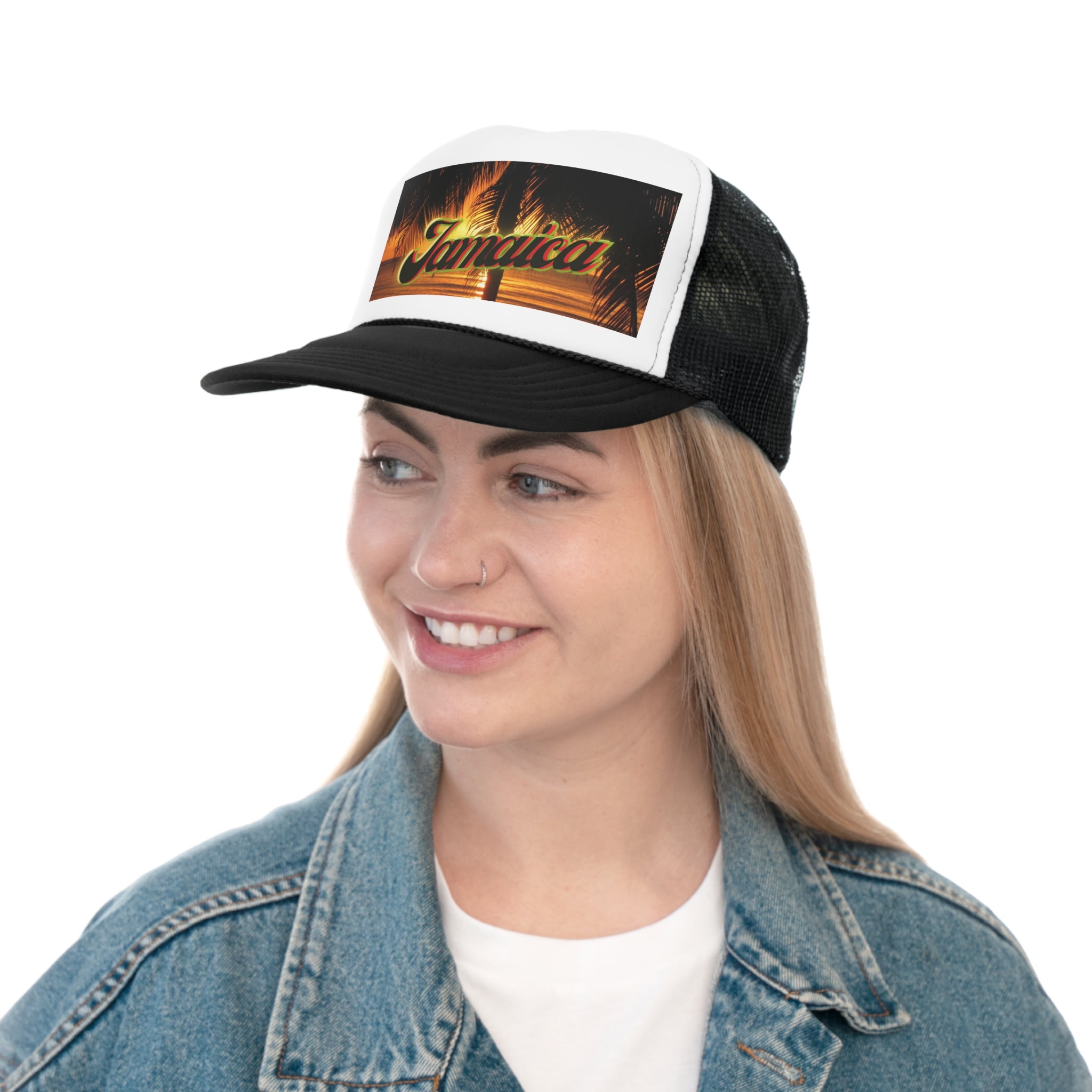 Rich Vibes Golden Jamaica Sunset  - Trucker Hat