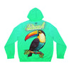 Rich Vibes RR Sea Green Tropical Beach Bird 1.5 - Men's Full-Zip Hoodie (AOP)