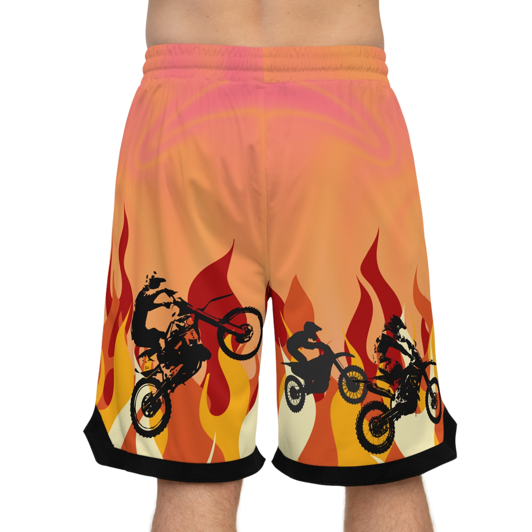 Brand Of The Brave Fire Flame Kindle Auburn - Basketball Rib Shorts (AOP)