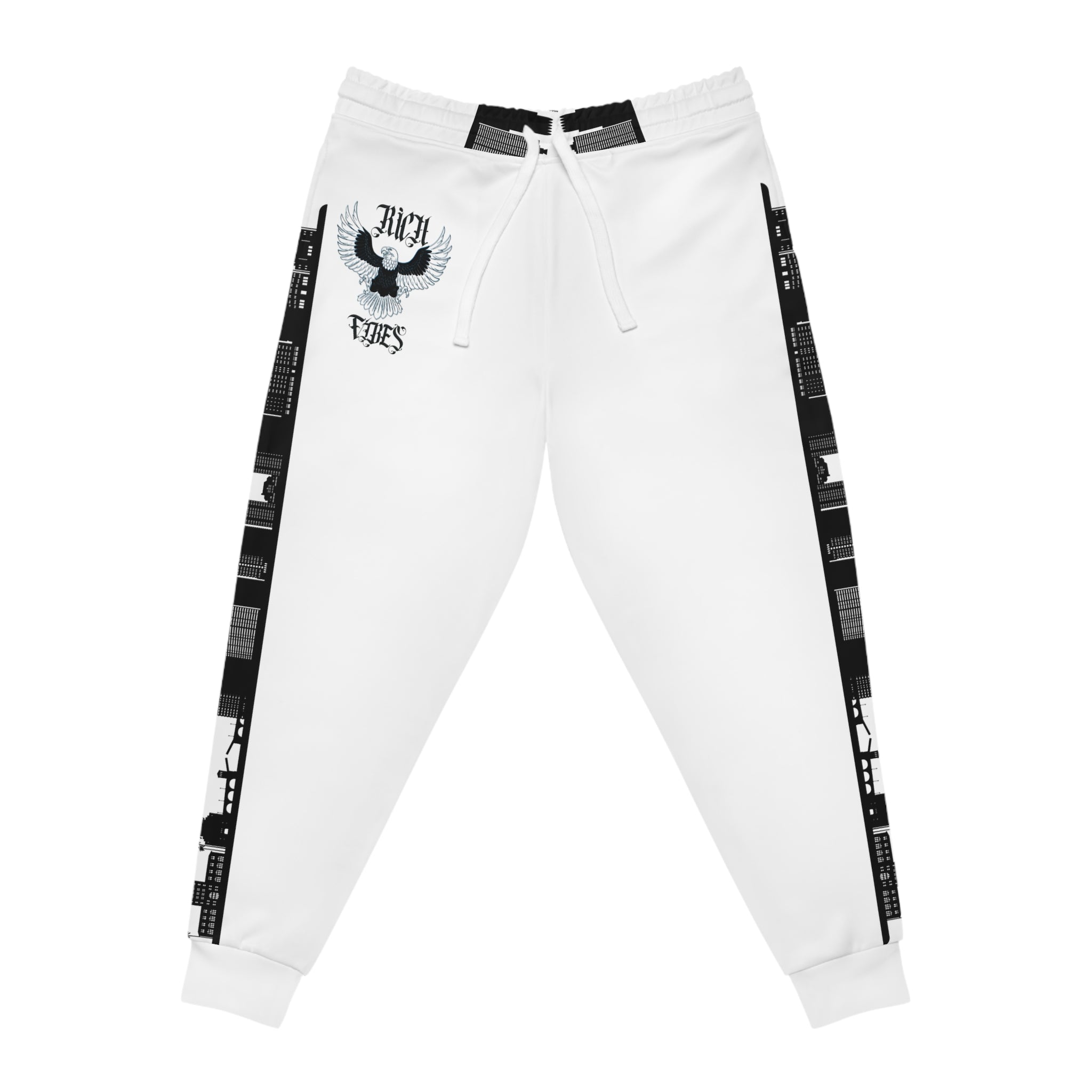 Rich Vibes Black Bald Eagle - Athletic Joggers (AOP)