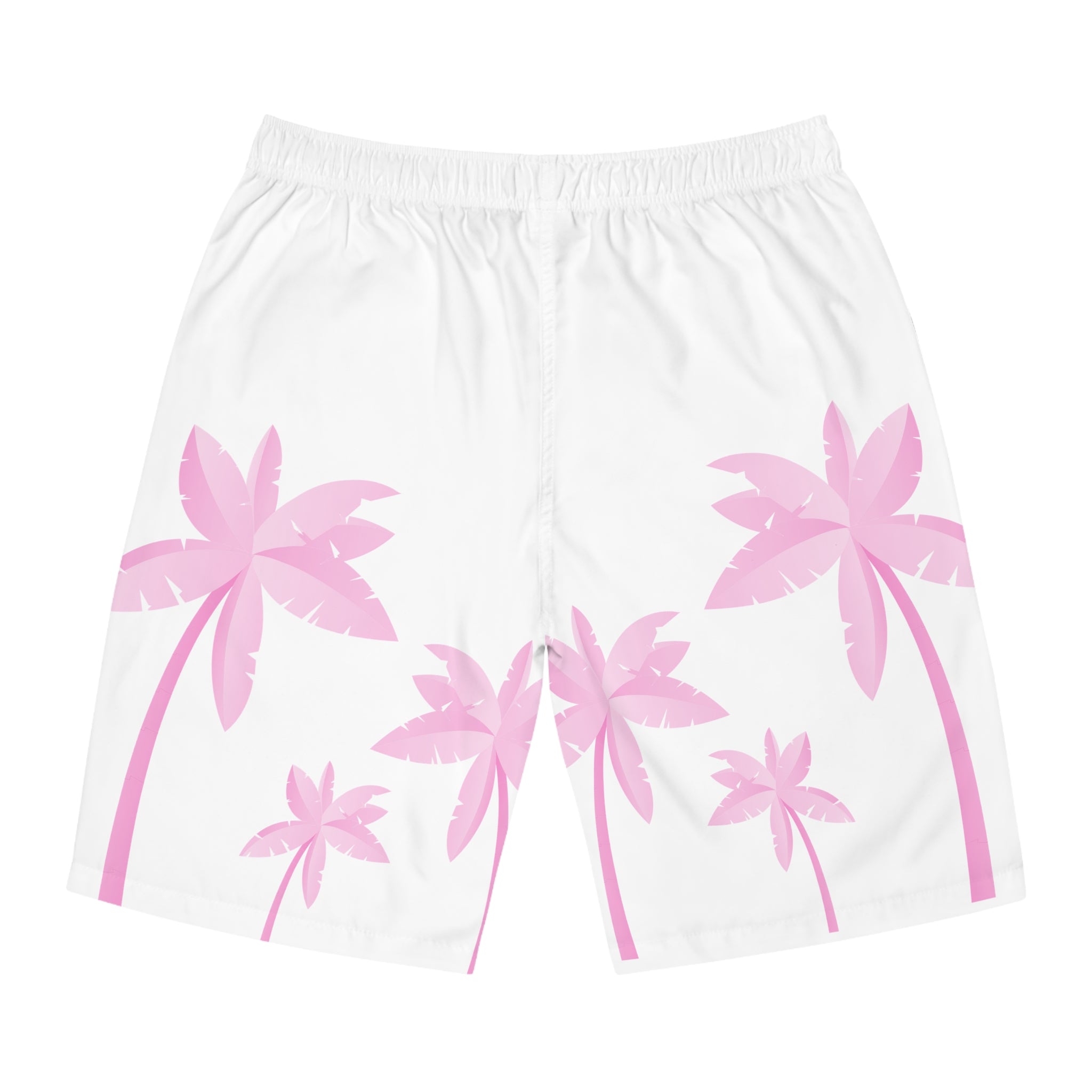 Rich Vibes Purple Tropical Pink Palm Tree Beach Chill Vibes 1.0 - Men's Board Shorts (AOP)