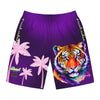 Rich Vibes Volt Purple Tropical Pink Palm Tree Beach Chill Vibes 2.5 - Men's Board Shorts (AOP)