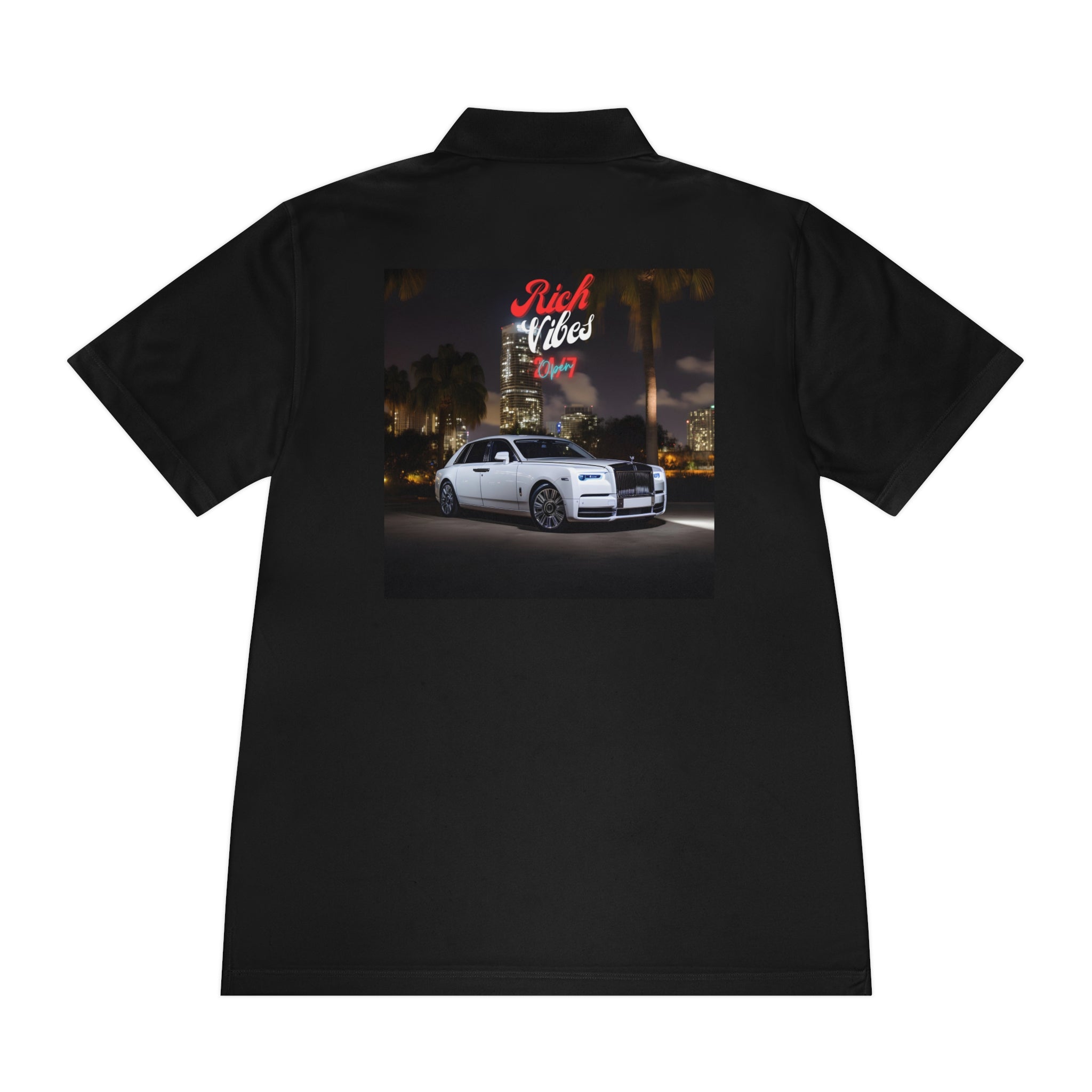 Rich Vibes White RR Authentic Signature Collection 2.0 - Men's Sport Polo Shirt