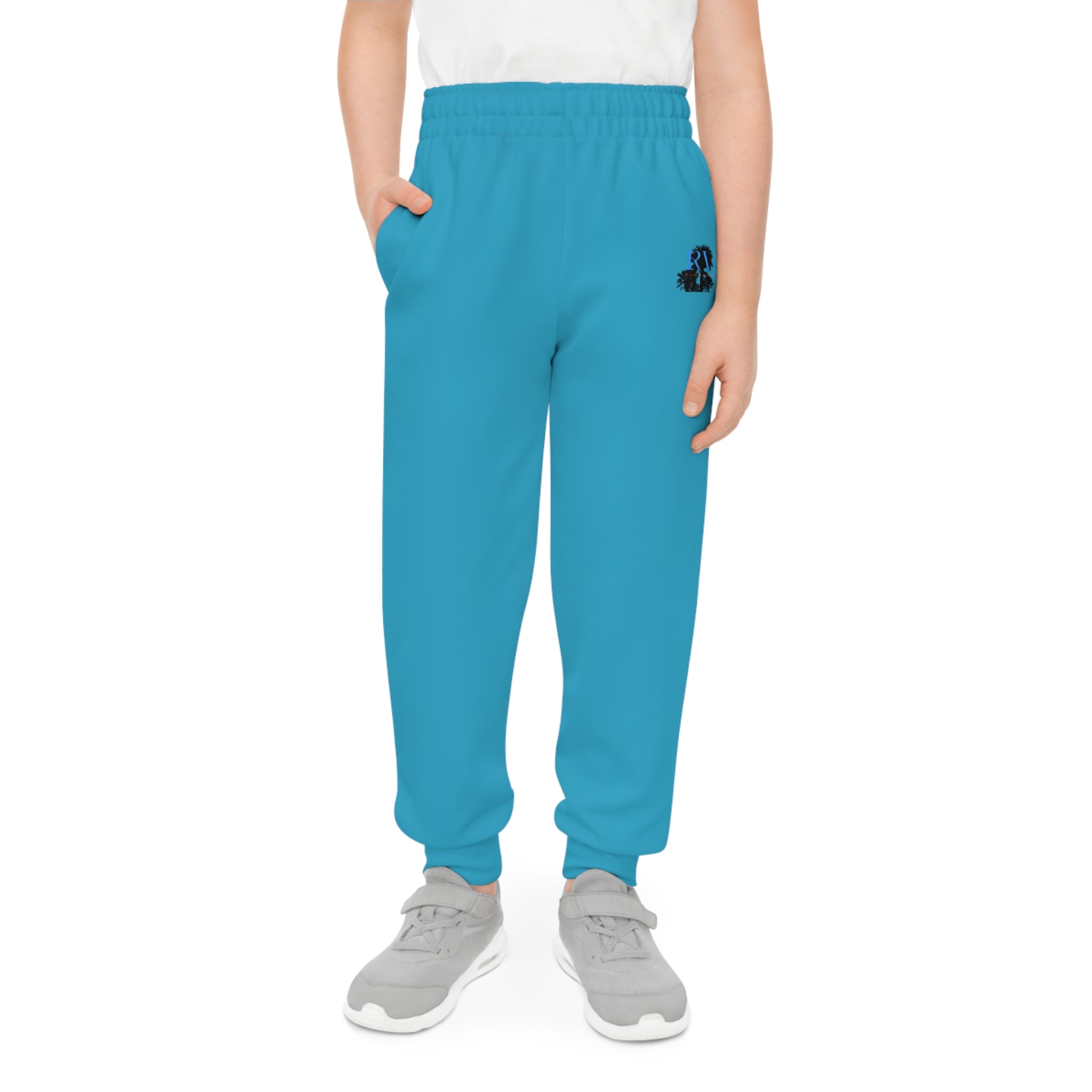 Rich Vibes RV Palm Tree Turquoise - Youth Joggers (AOP)