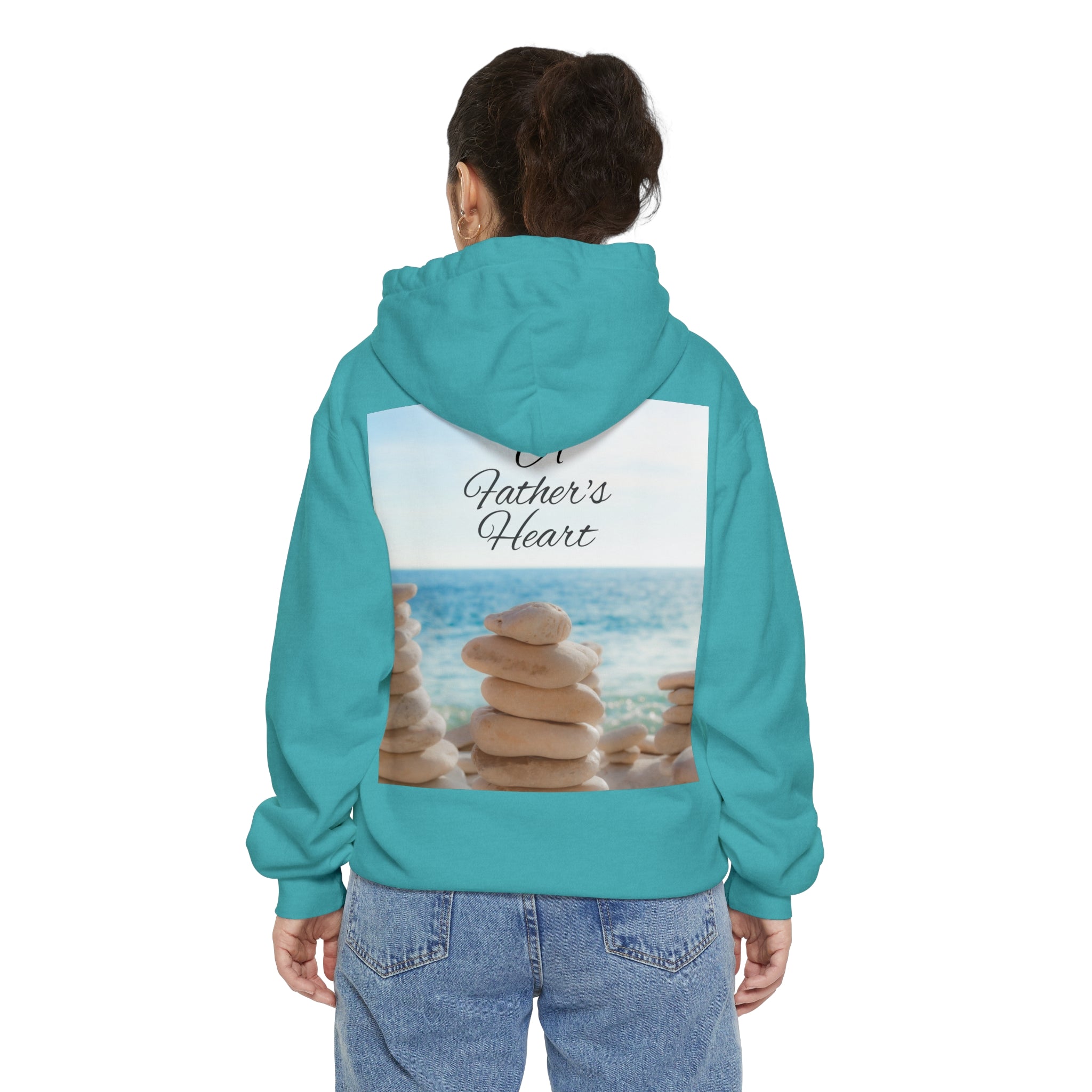A Father's Heart Father's Day Seafoam - Garment-Dyed Hoodie