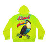 Rich Vibes RR Volt Green Red Tropical Beach Bird 1.0 - Men's Full-Zip Hoodie (AOP)