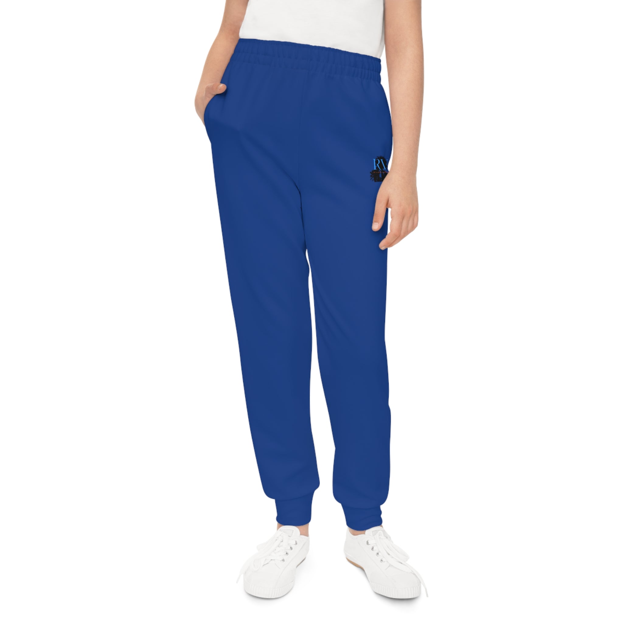 Rich Vibes RV Palm Tree Royal Blue - Youth Joggers (AOP)
