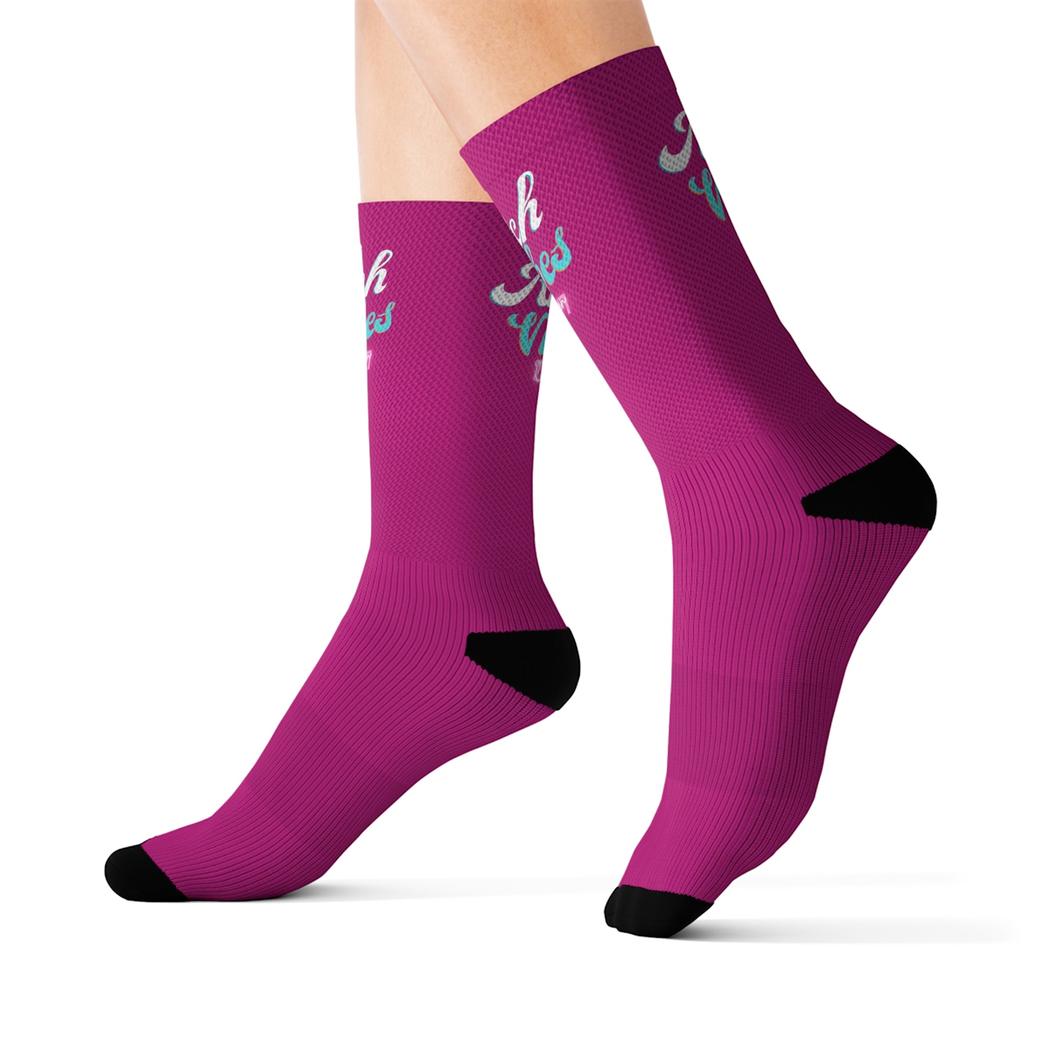 Rich Vibes Miami Colorway Pink - Sublimation Socks