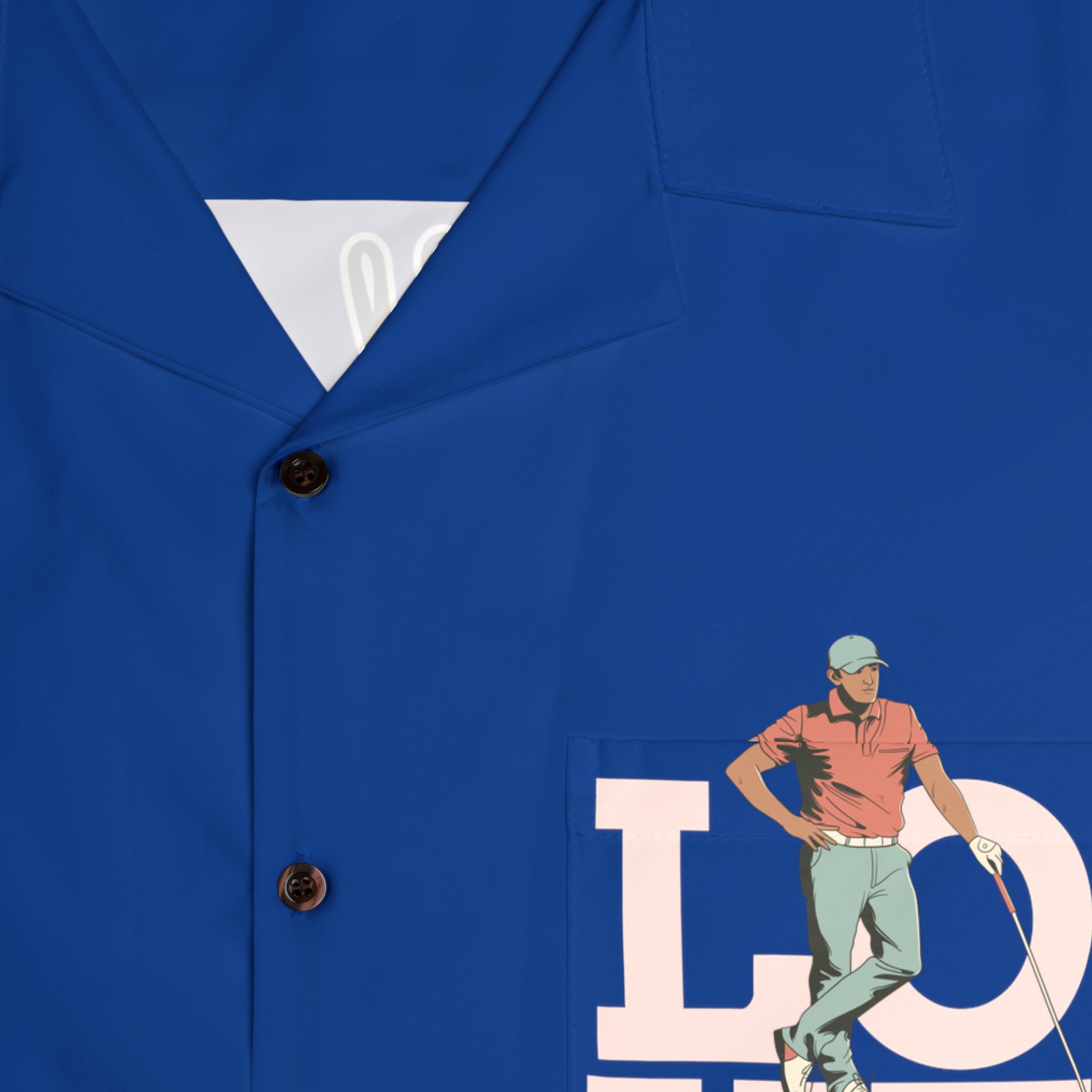 Rich Vibes RV Golfer's Love Chill Vibes - Men's Hawaiian Shirt (AOP)Royal Blue