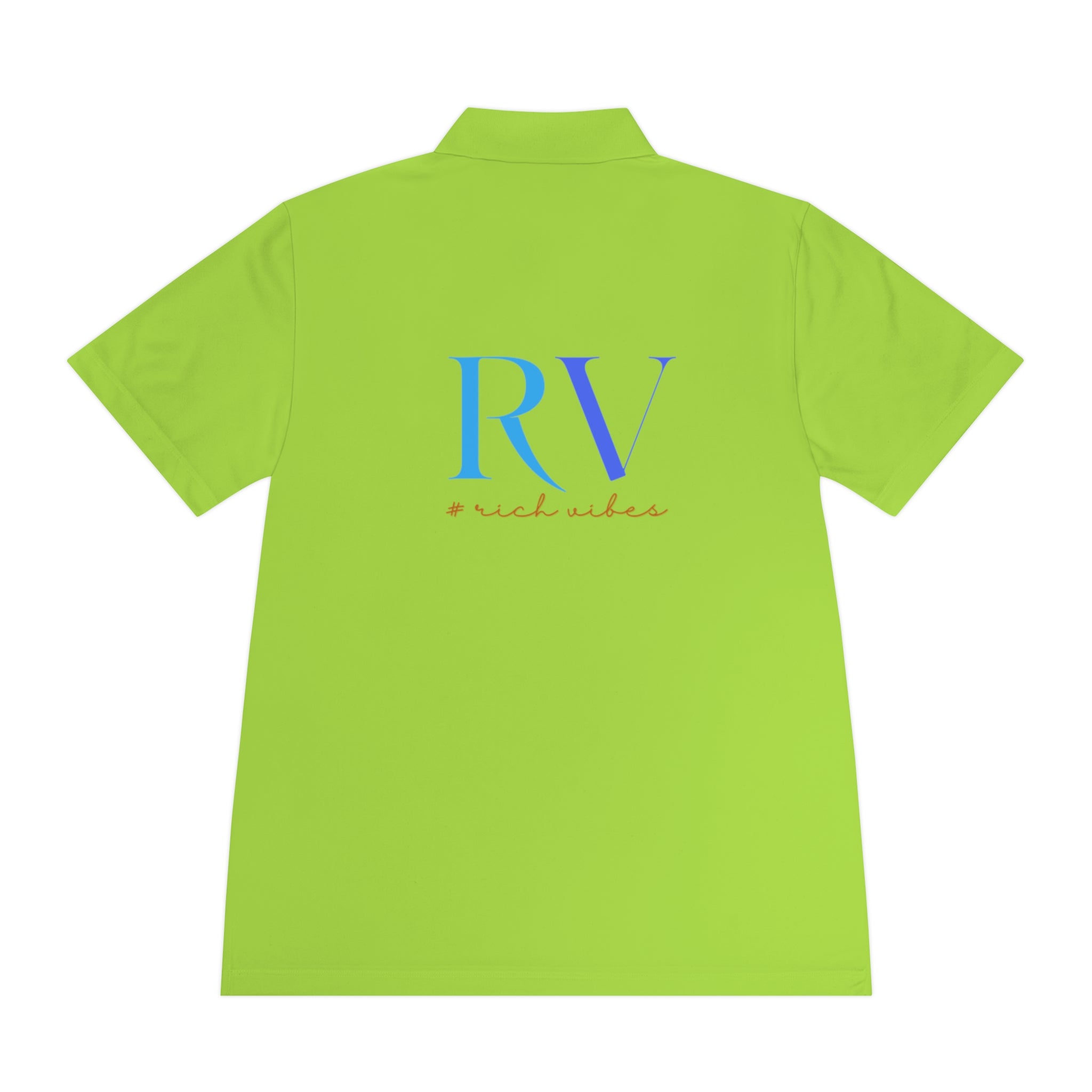 Rich Vibes RV Logo Back 2.0 - Men's Sport Polo Shirt