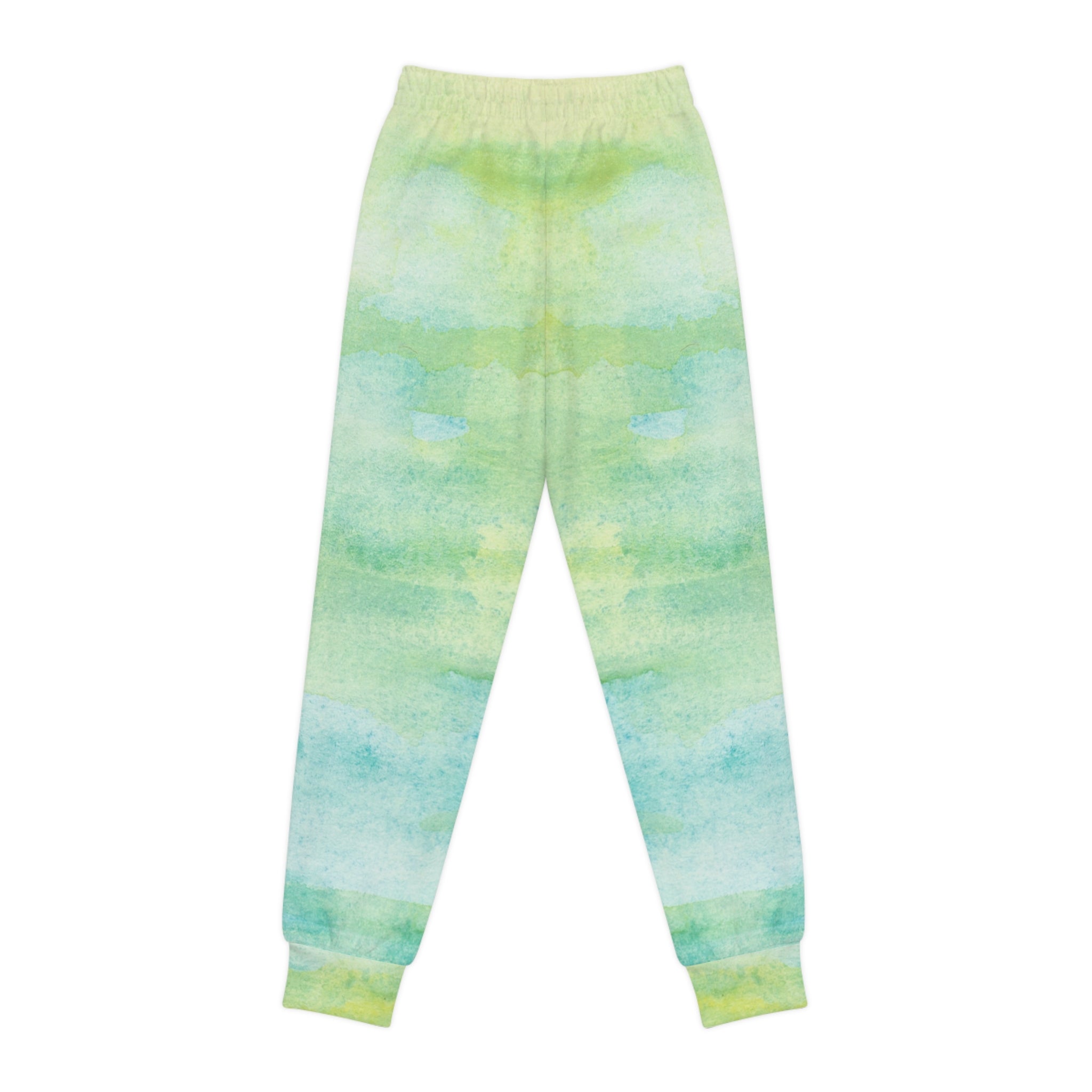 Rich Vibes RV Palm Tree Water Color Green - Youth Joggers (AOP)
