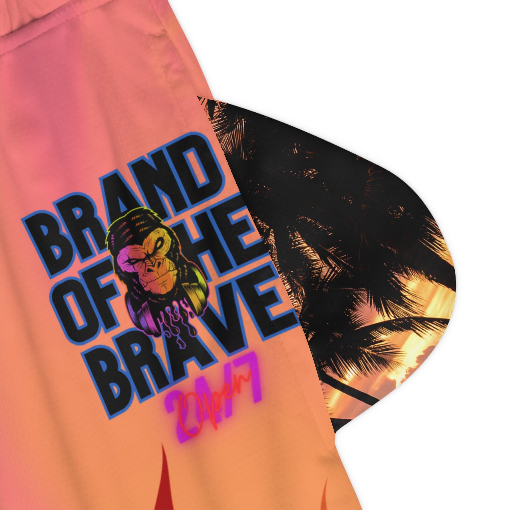 Brand Of The Brave Fire Flame Kindle Auburn 1.0 - Basketball Rib Shorts (AOP)