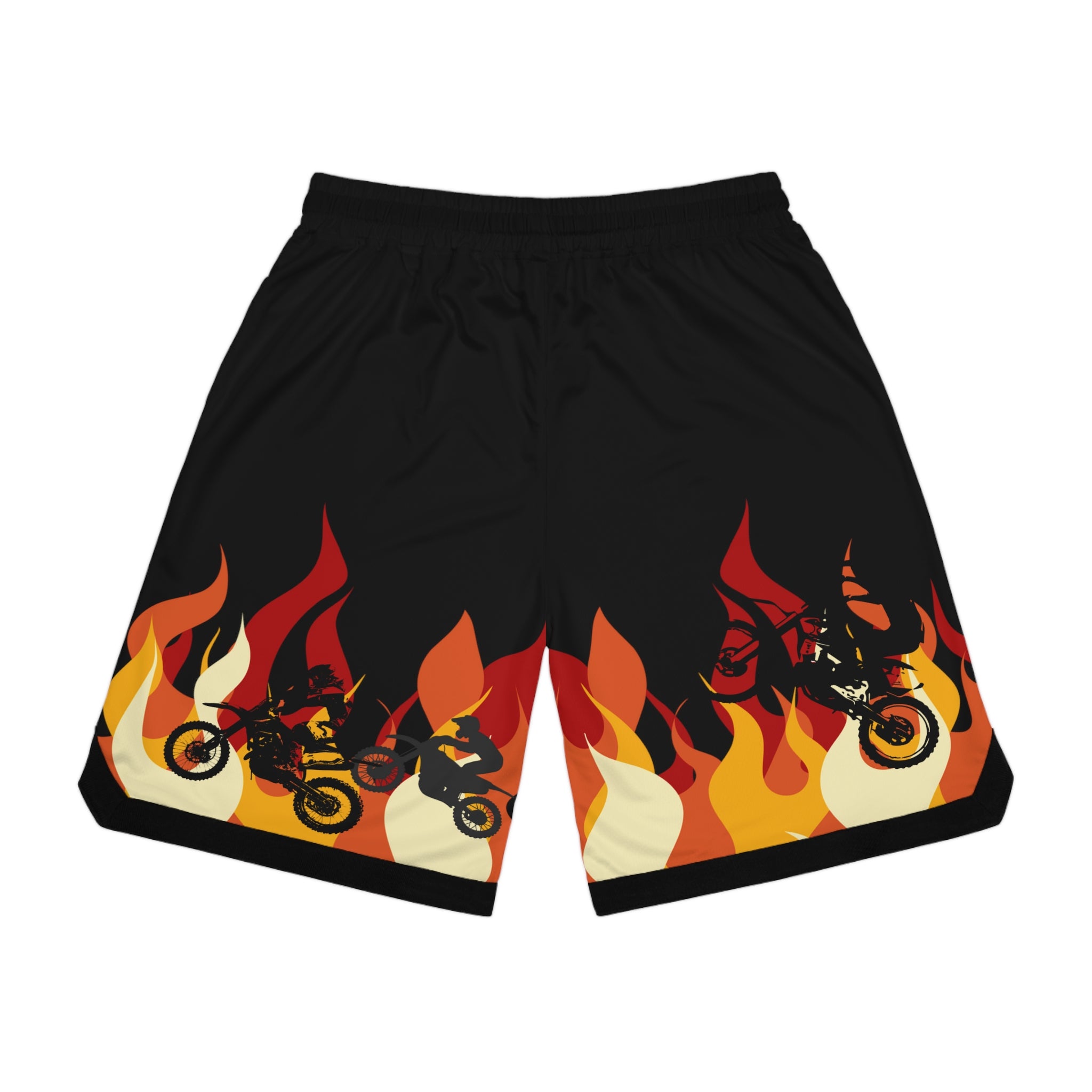 Brand Of The Brave Fire Flame Kindle Black 1.0  - Basketball Rib Shorts (AOP)