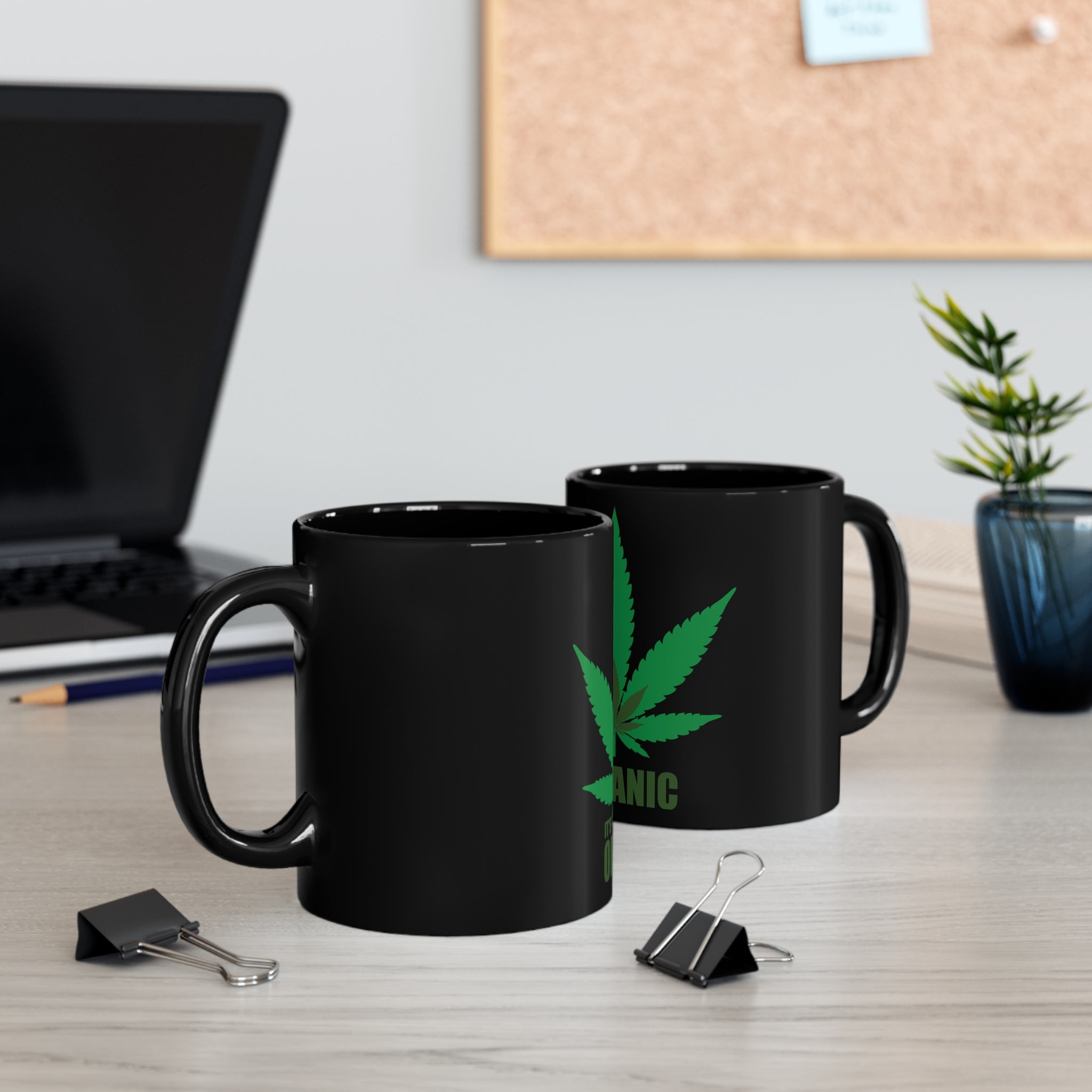 It's Organic Leaf - 11oz Black Mug