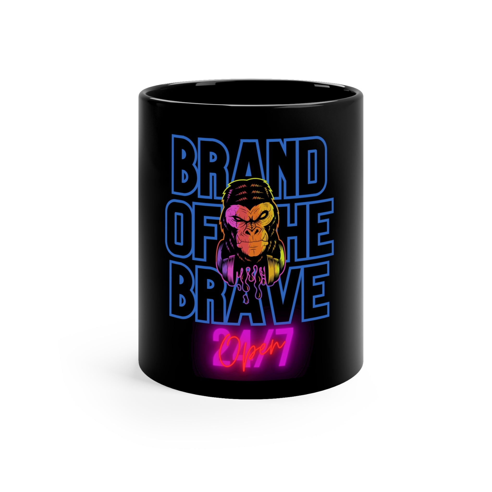 Rich Vibes Brand Of The Brave 24/7 - 11oz Black Mug