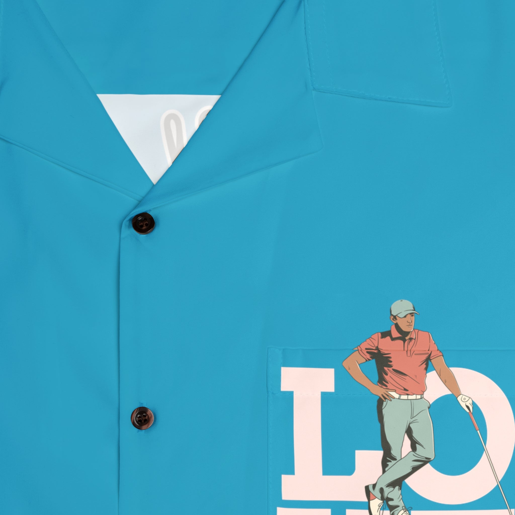 Rich Vibes RV Golfer's Love Chill Vibes - Men's Hawaiian Shirt (AOP)Turquoise