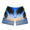 Rich Vibes Volt Blue Sky Sunset - Men's Jogger Shorts (AOP)White