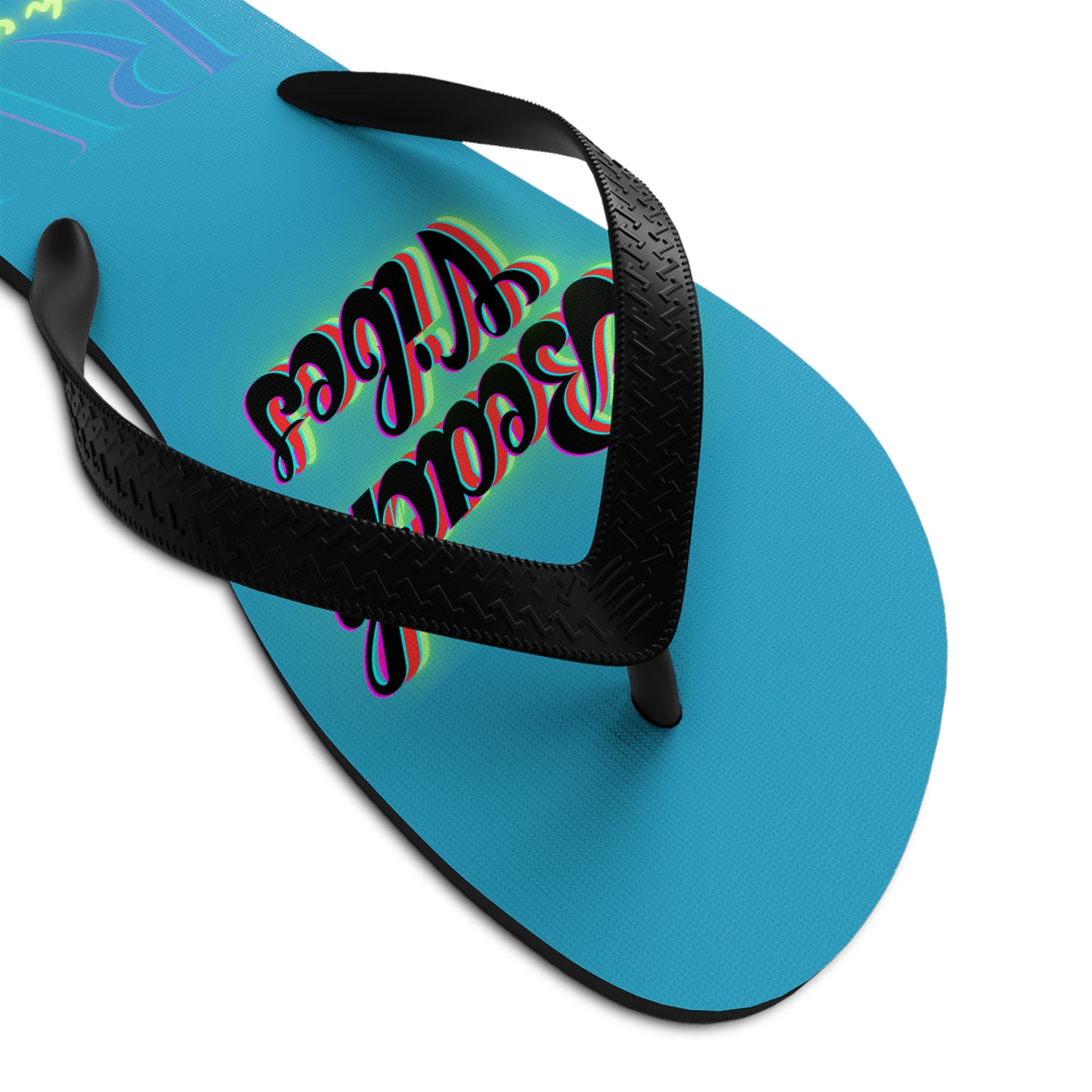 Rich Vibes RV Neon Beach Vibes - Unisex Flip-Flops - L