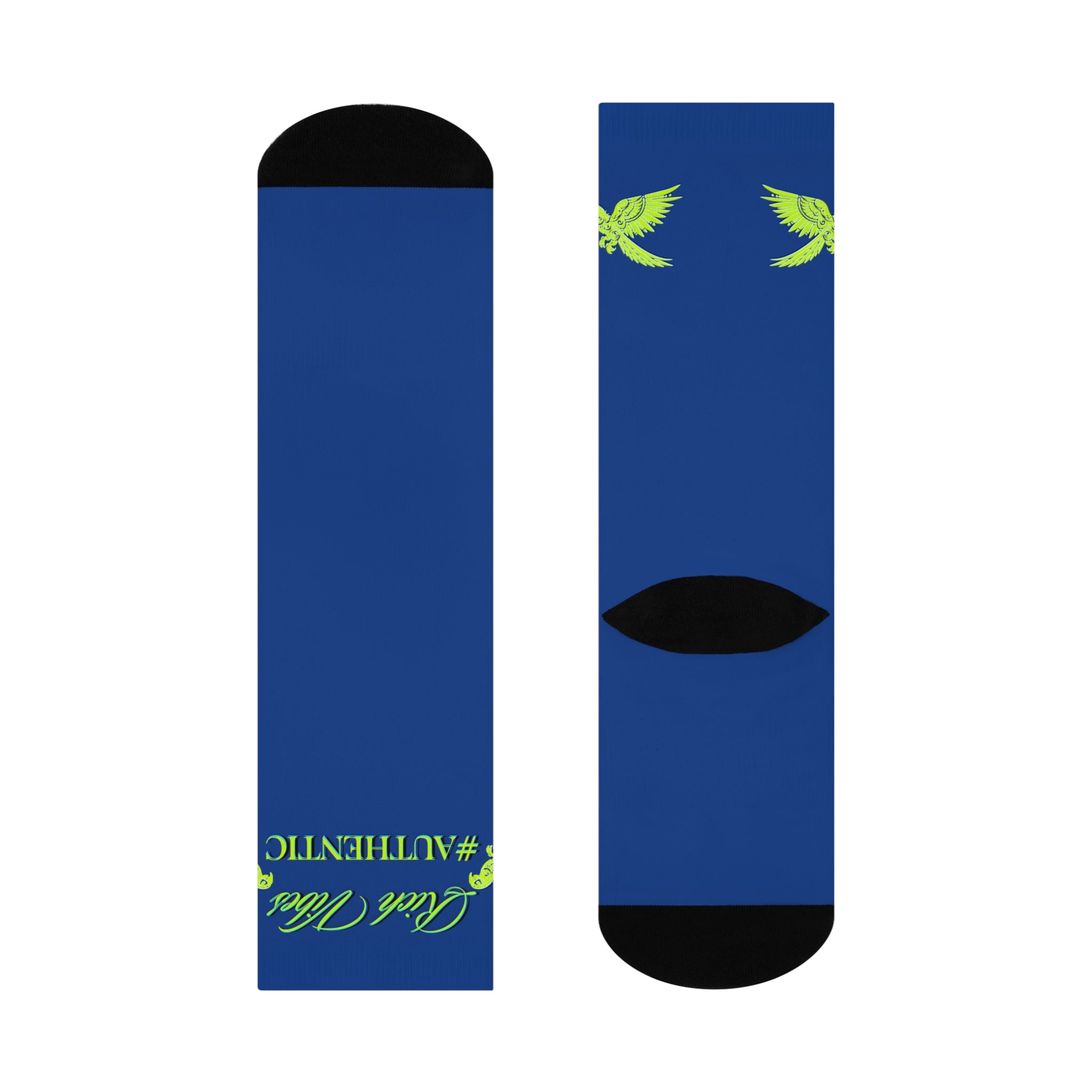 Rich Vibes Authentic Volt Parrot Logo - Cushioned Crew Socks (Blue)